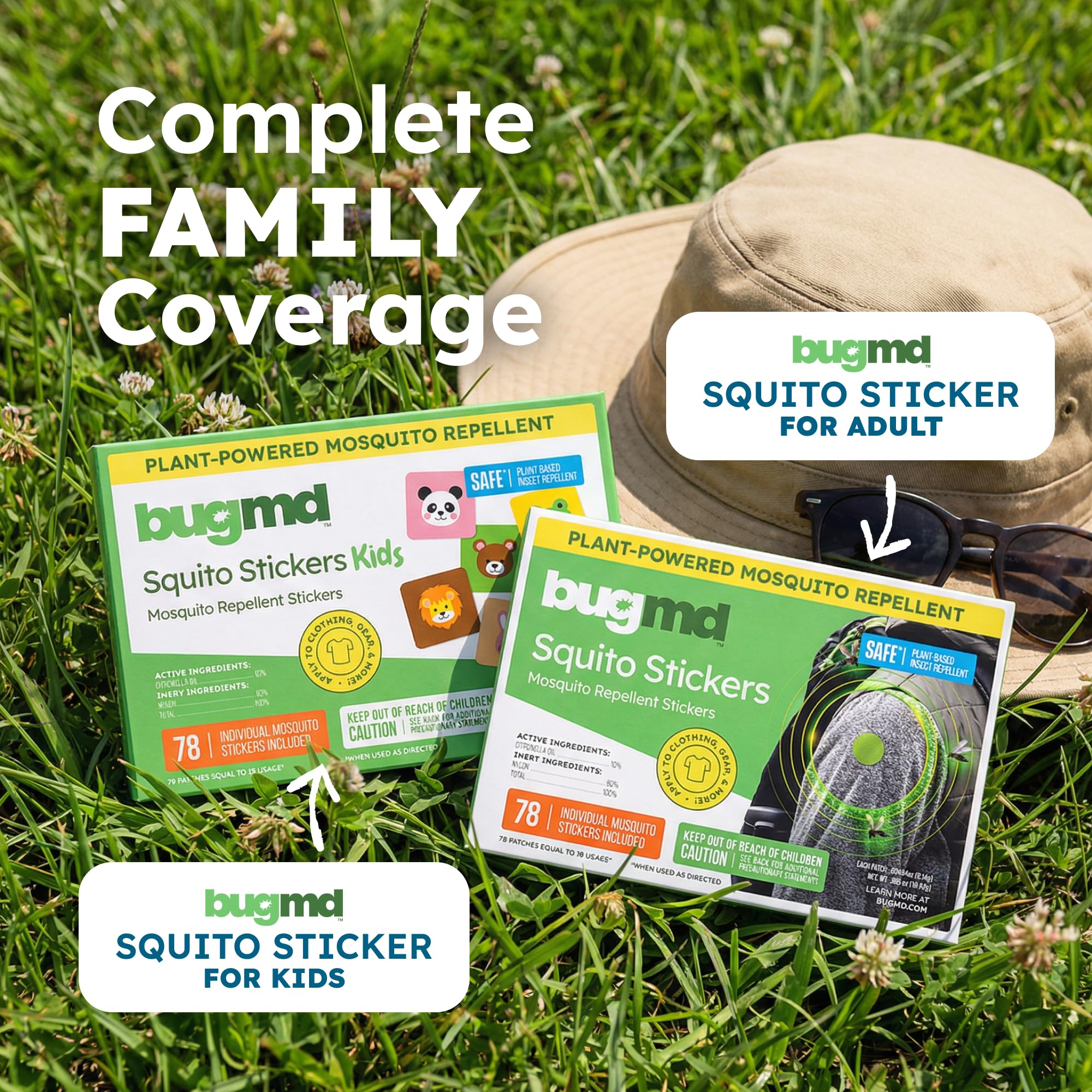 BugMD Squito Stickers Mosquito Repellent Patches

