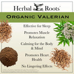Herbal Roots Valerian Root Capsules - Organic Non-GMO

