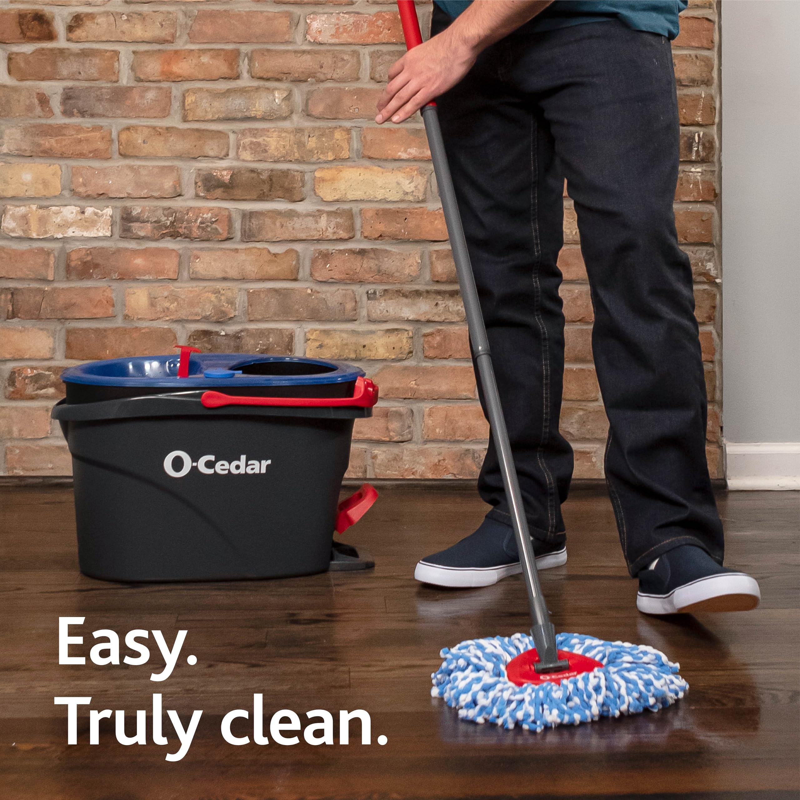 O-Cedar RinseClean Spin Mop & Bucket System | Clean Water Floors

