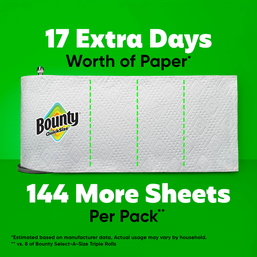 Bounty White Paper Towels | Highly Absorbent Diamond Texture

