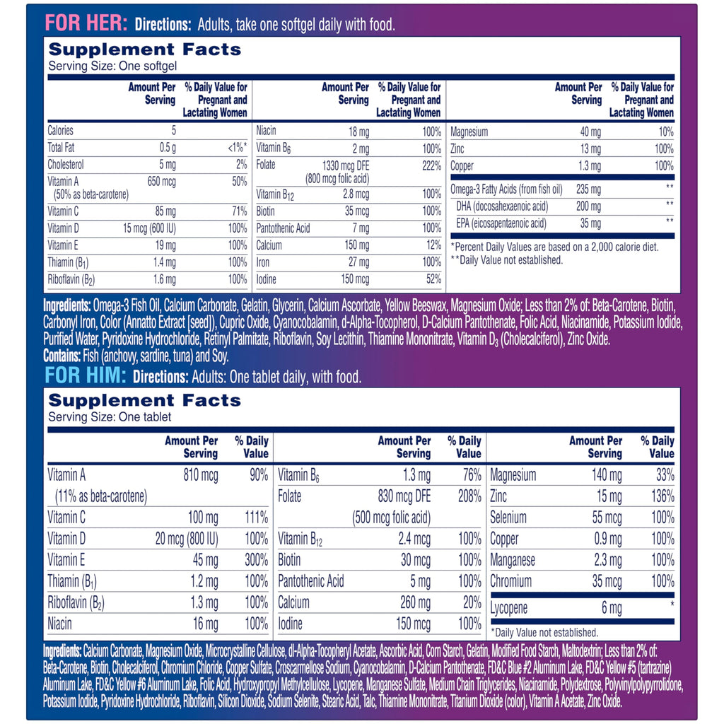 One A Day Pre-Pregnancy Multivitamin for Men & Women

