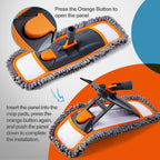 CLEANHOME Dust Mop with Washable Pads - Rotating Head


