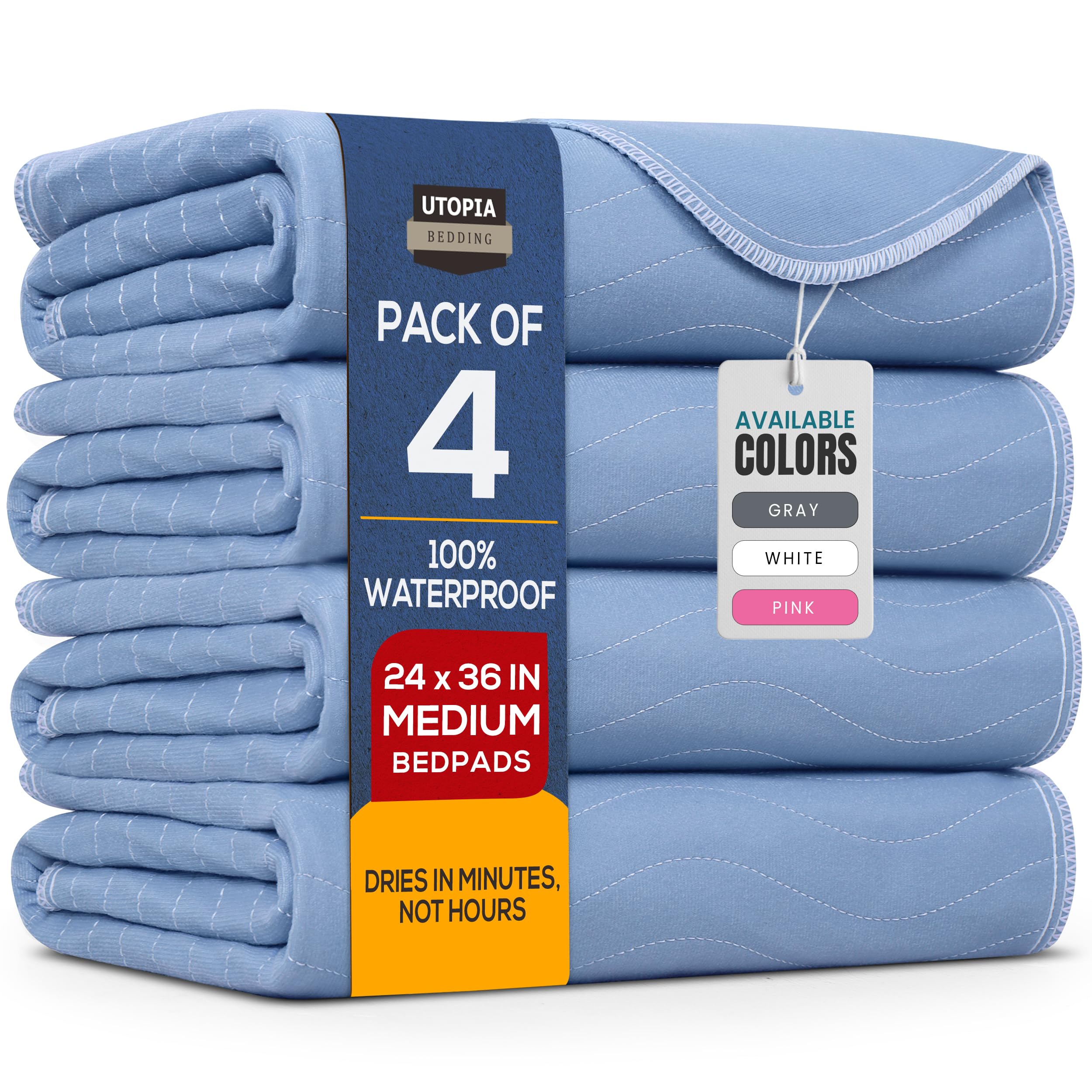 Utopia Bedding Washable Underpads - Reusable Waterproof Bed Pads