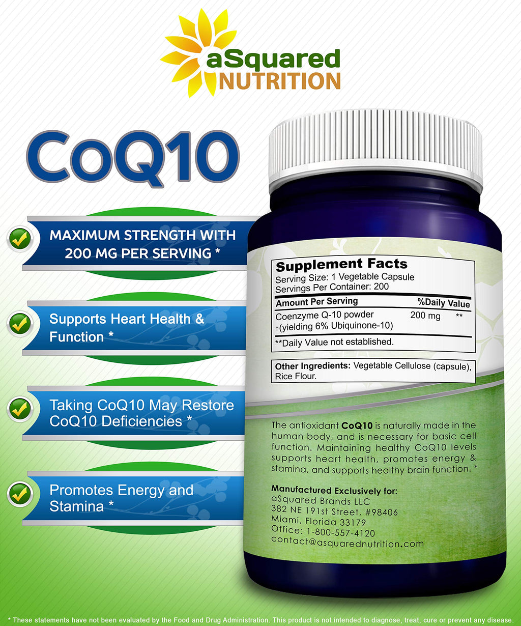 CoQ10 Vegan Supplement | aSquared Nutrition

