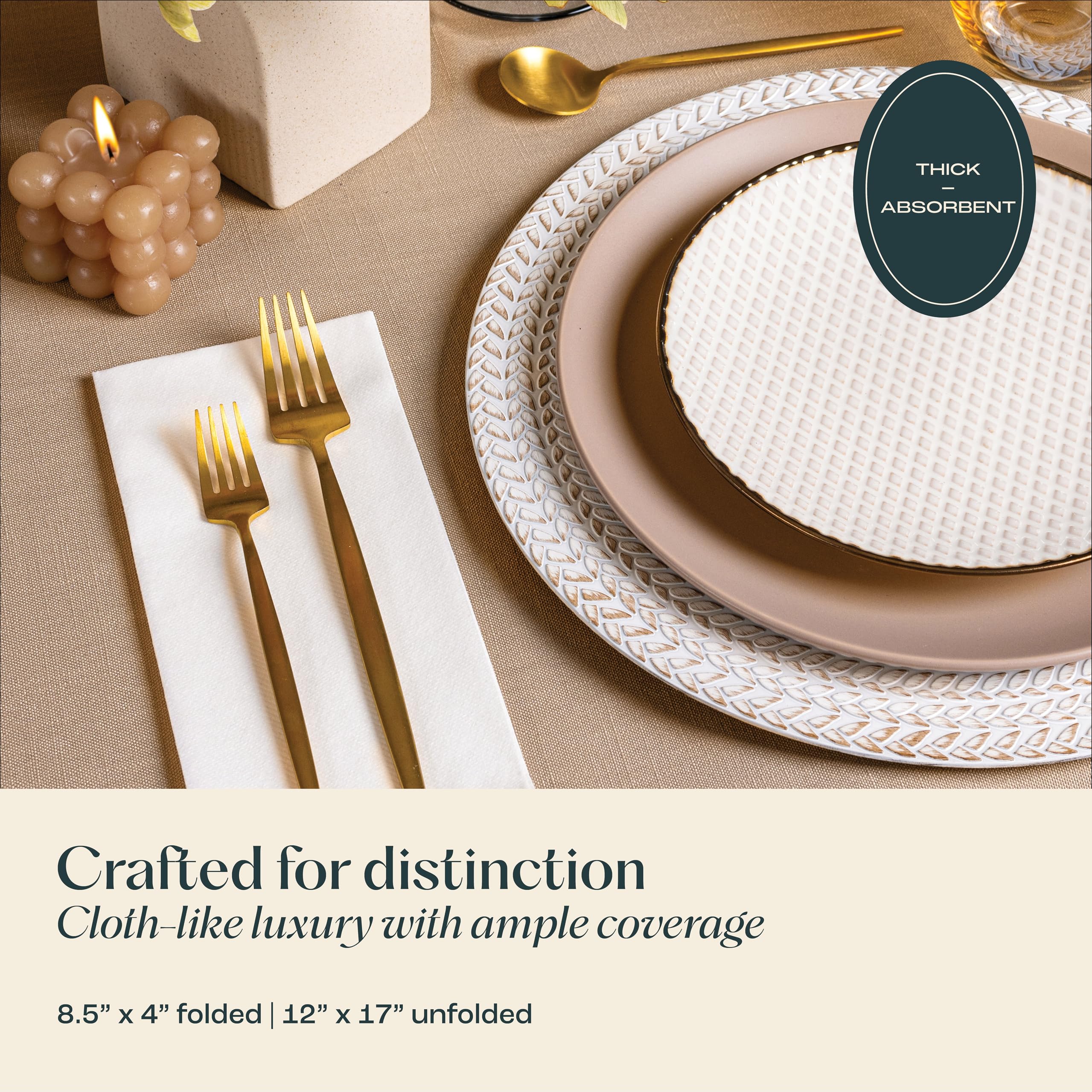 Servietto Linen-Feel Disposable Guest Towels

