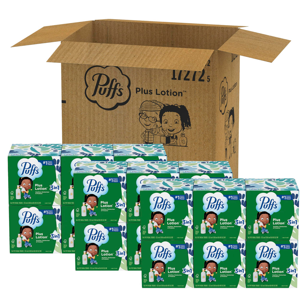 Puffs Plus Lotion Facial Tissues for Allergies

