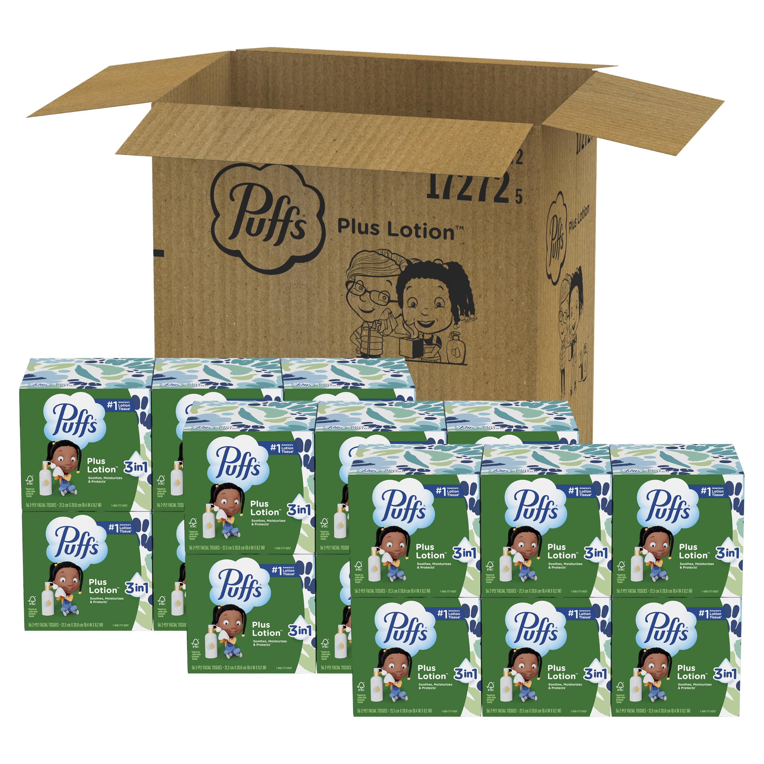 Puffs Plus Lotion Facial Tissues for Allergies

