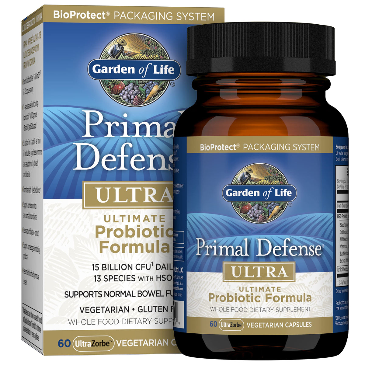 Garden of Life Primal Defense Ultra Probiotics – 15B CFU, 13 Strains, HSOs