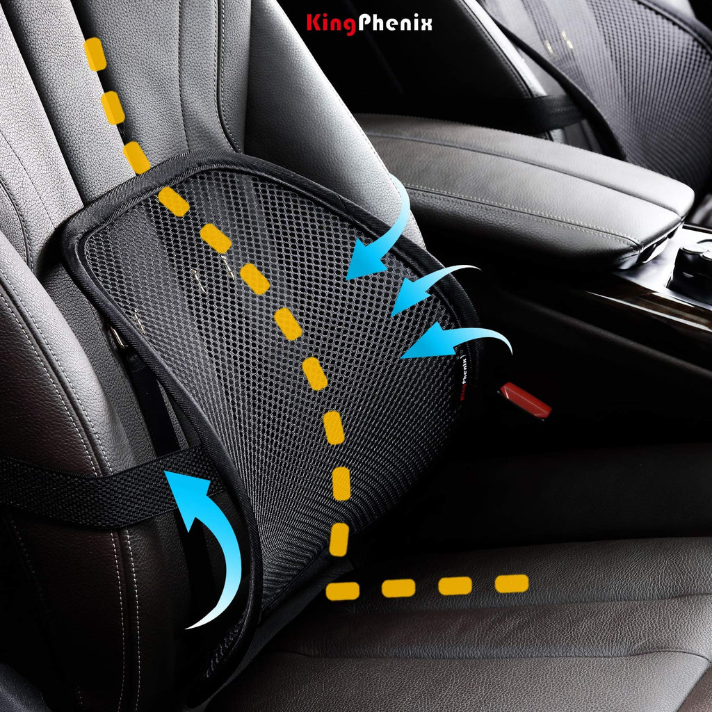 kingphenix Lumbar Support Cushion for Car and Office

