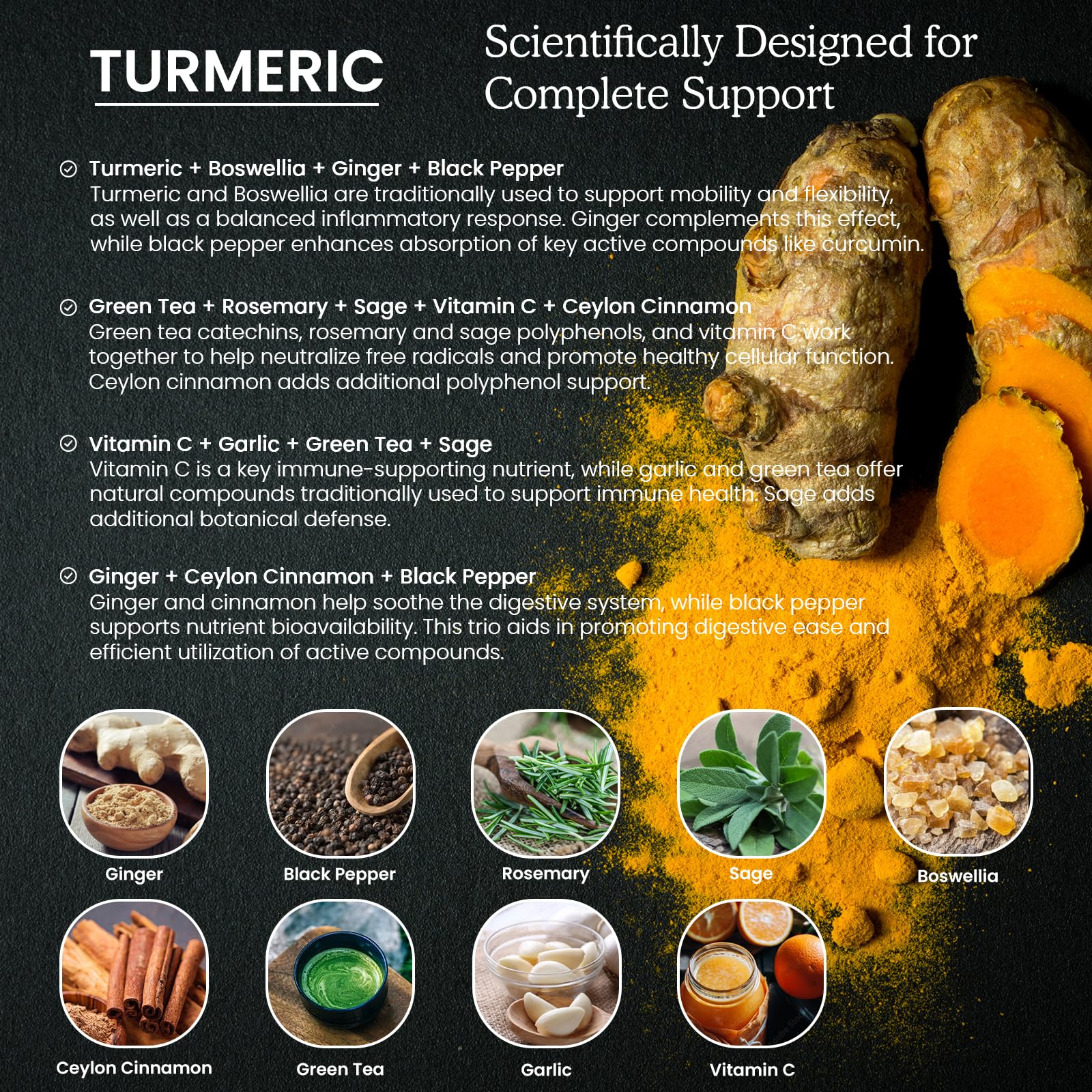 Organic Turmeric Curcumin Liquid Drops with Ginger & Pepper

