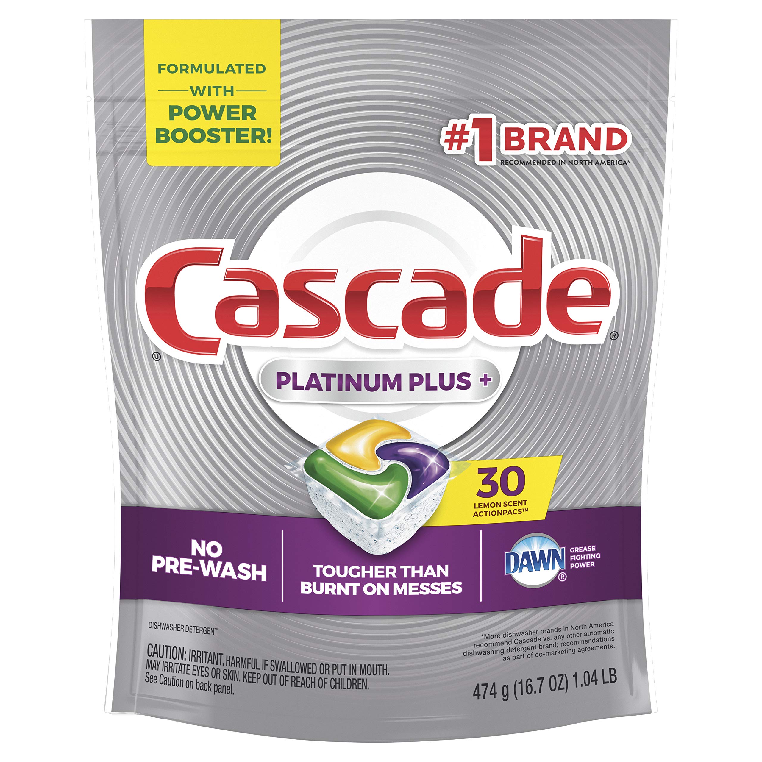 Cascade Platinum Plus ActionPacs Dishwasher Detergent Pods