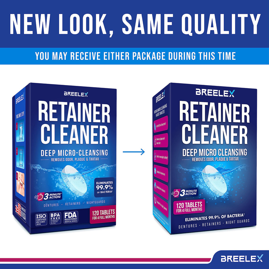 Breelex Retainer Cleaner Tablets for Dentures & Aligners

