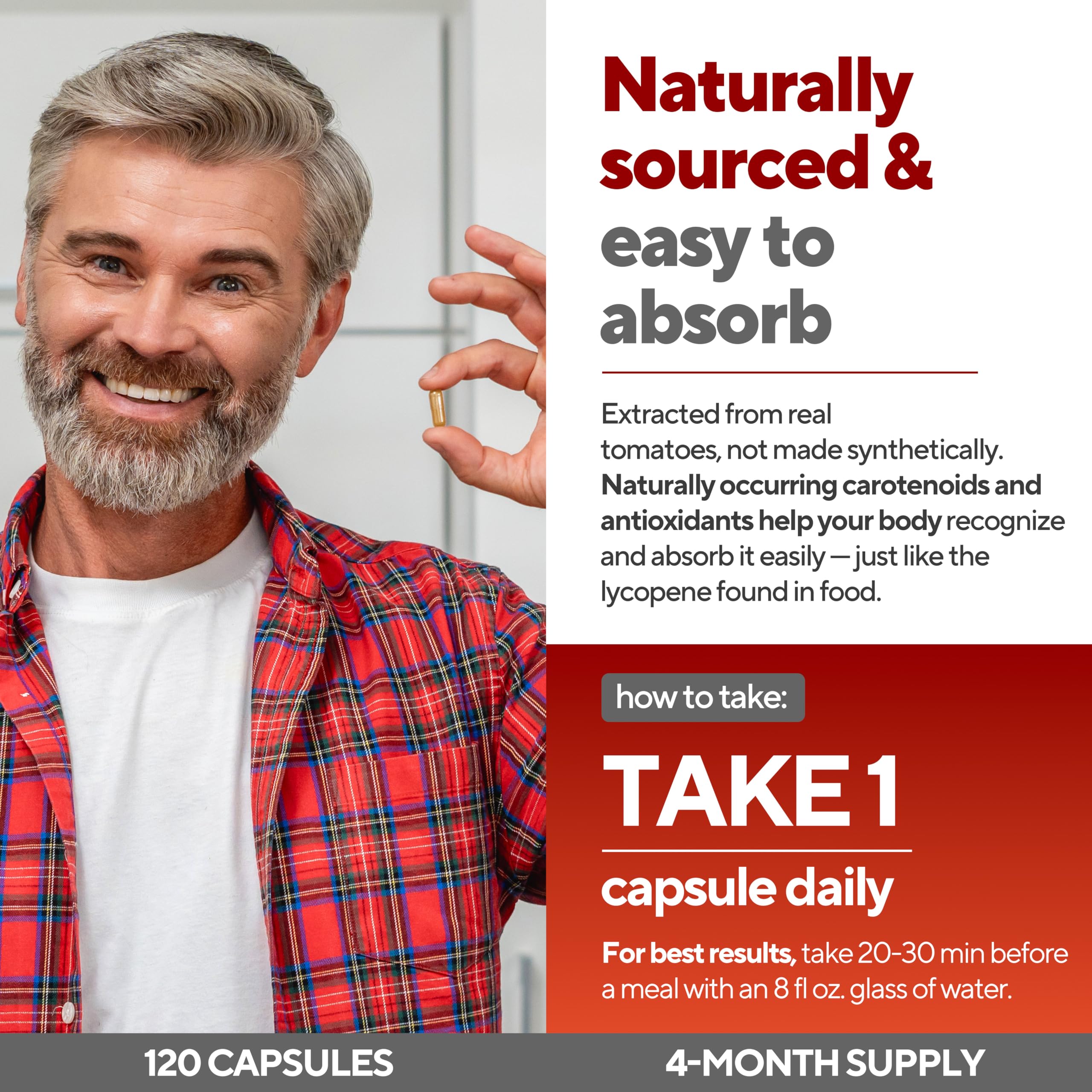 VitaUp Lycopene for Men – Non-GMO Tomato Extract Capsule

