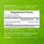Vitamin B3 Nicotinamide Capsule - Flush-Free

