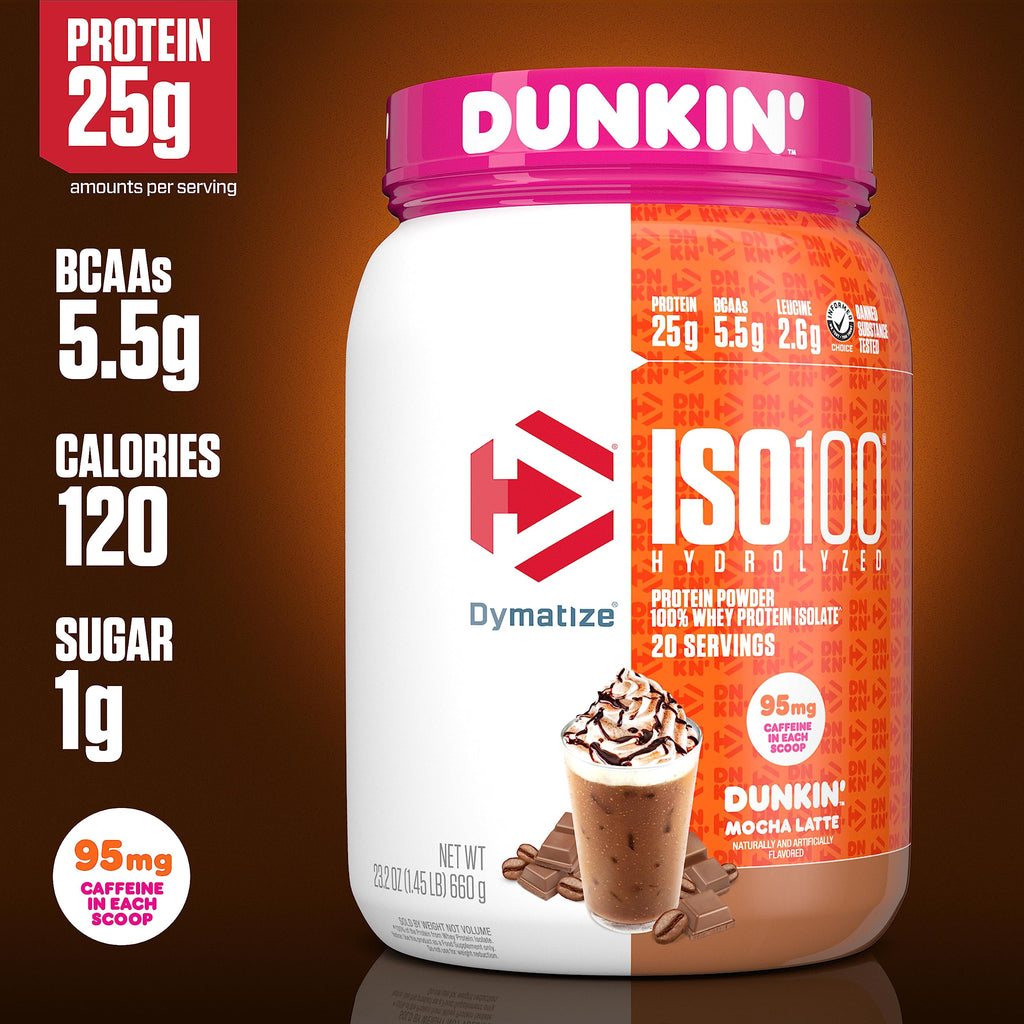 Dymatize ISO100 Whey Protein Powder Dunkin

