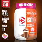 Dymatize ISO100 Whey Protein Powder Dunkin

