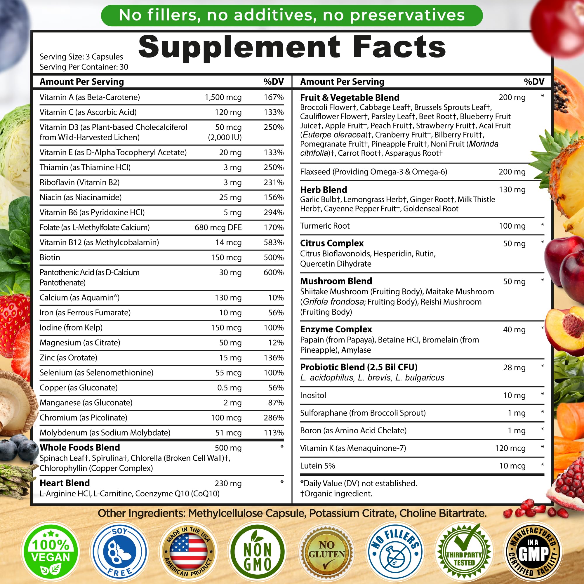 Vegan Methylated Multivitamin – Whole-Food Daily Nutrition

