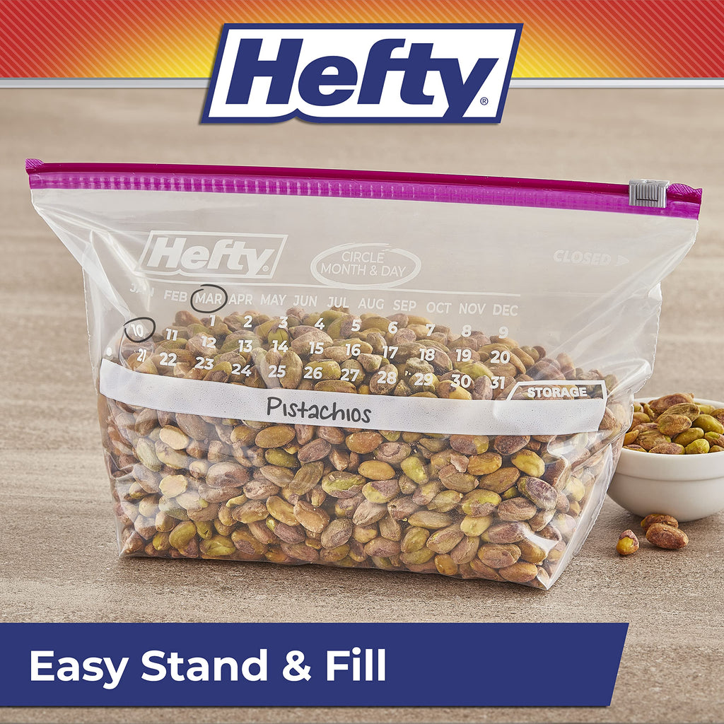 Hefty Calendar Slider Bags with Date Labels

