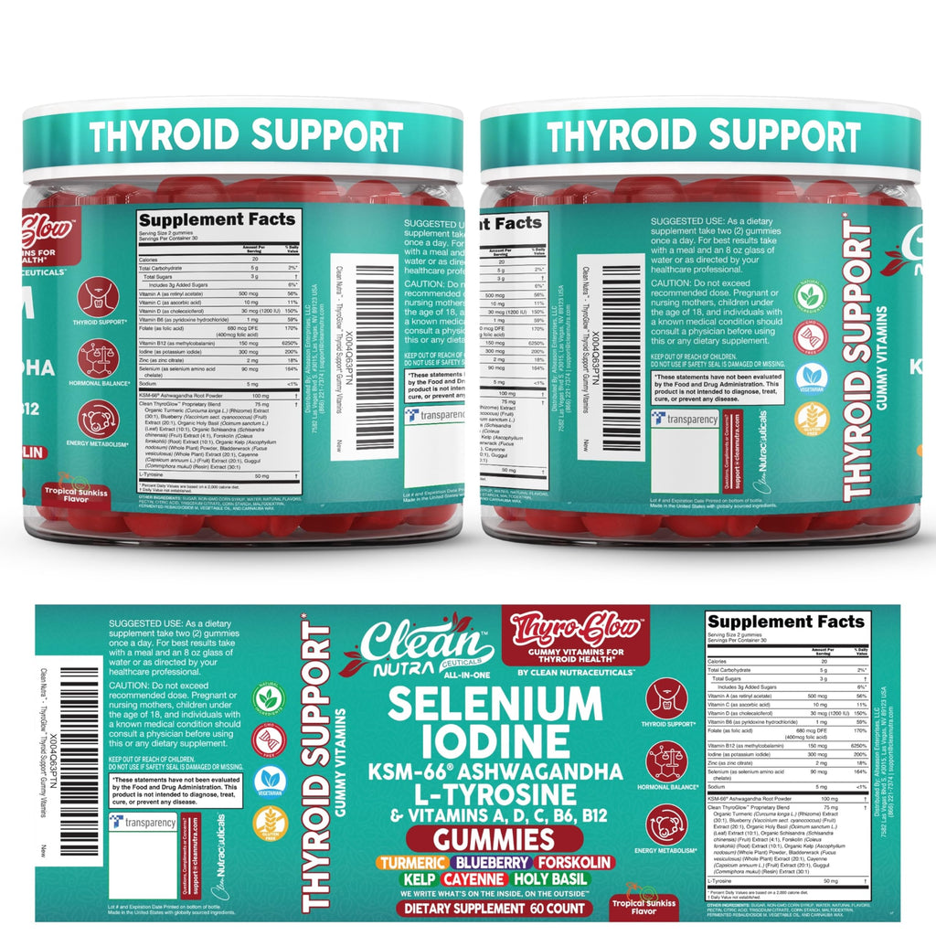 Clean Nutra ThyroGlow Thyroid Support Gummies

