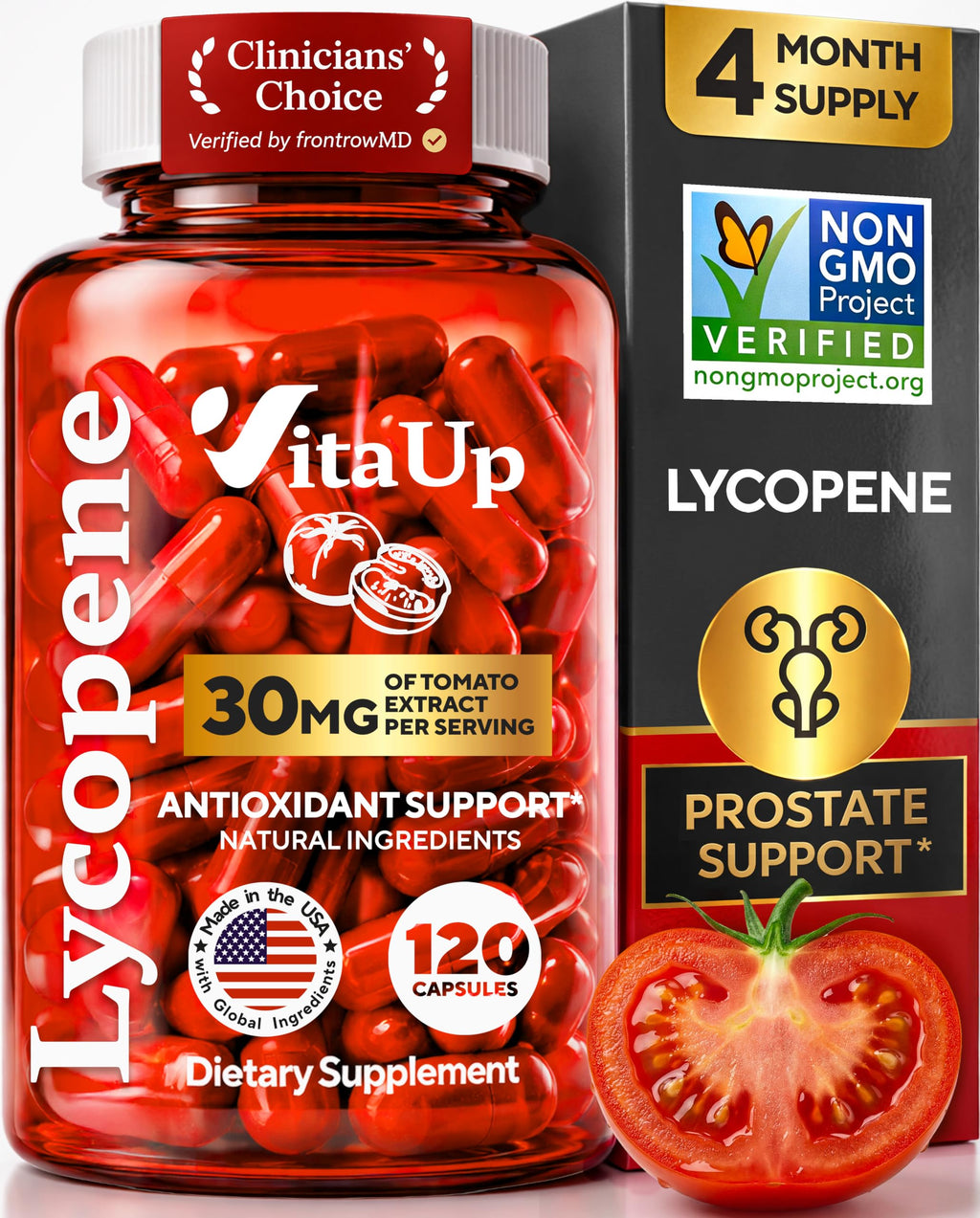 VitaUp Lycopene for Men – Non-GMO Tomato Extract Capsule

