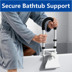 Bathtub Safety Rail Grab Bar with Non-Slip Grip for Seniors

