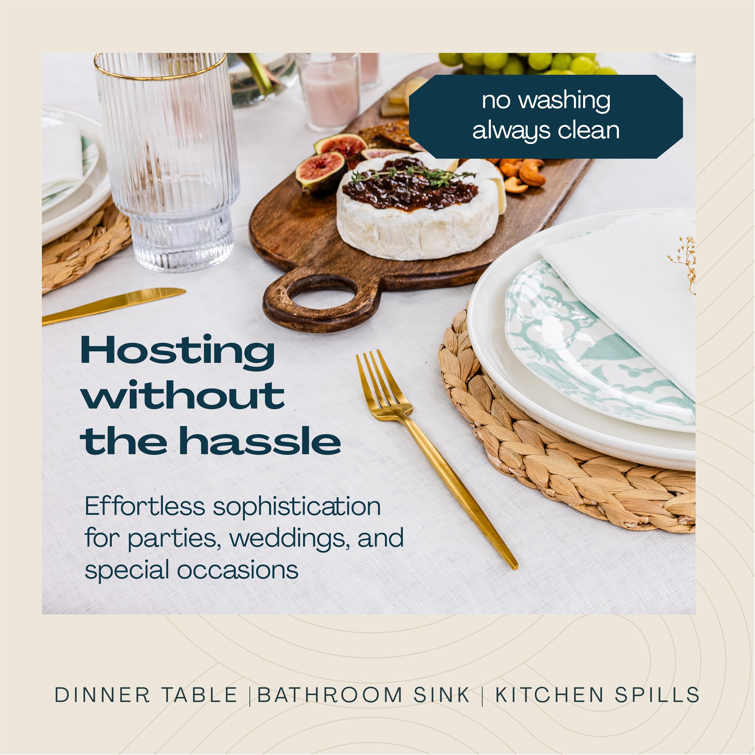 Lintext Linen-Feel Guest Towels | Cloth-Like Disposable

