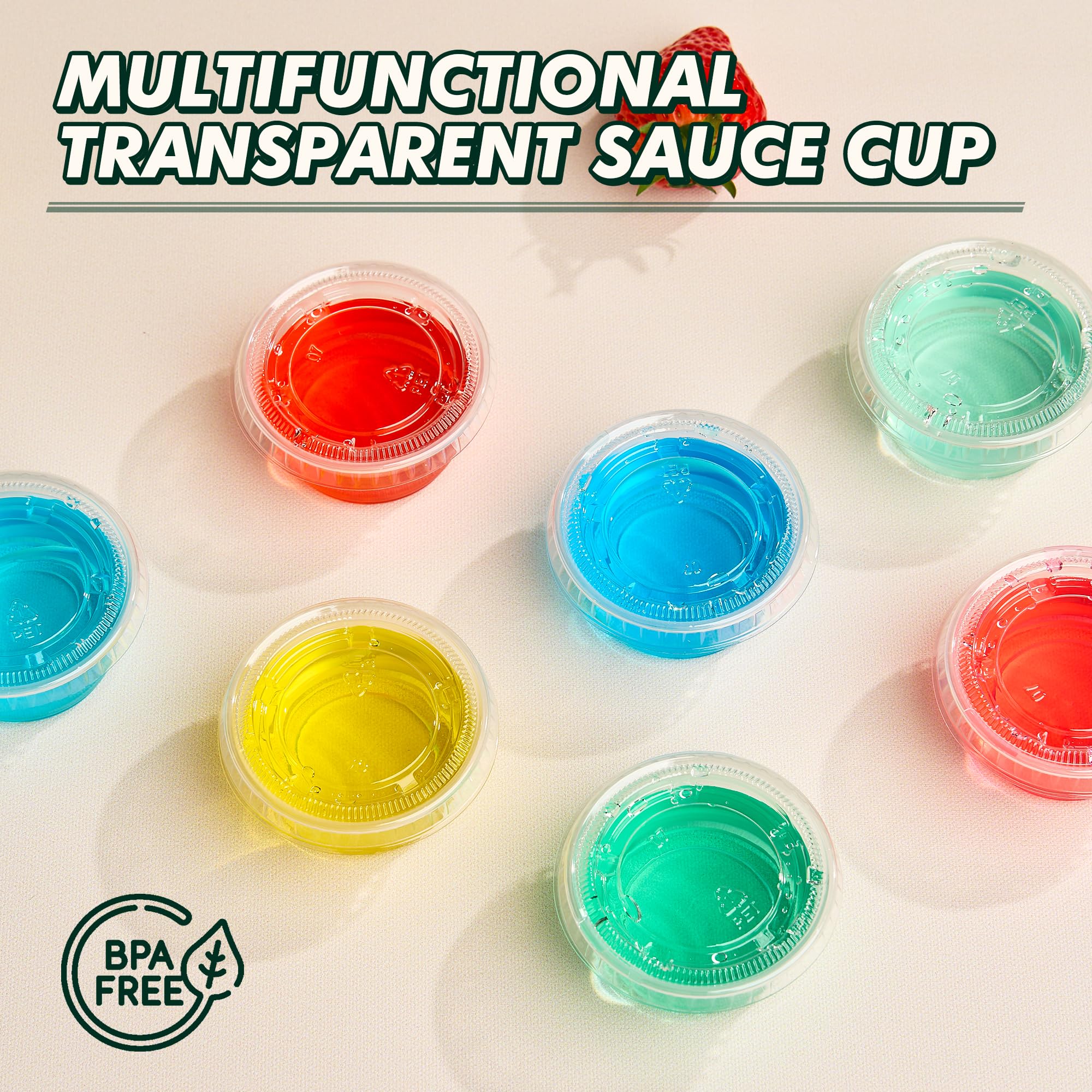 Clear 2 oz Jello Shot Cups with Lids - Clear Plastic Cups

