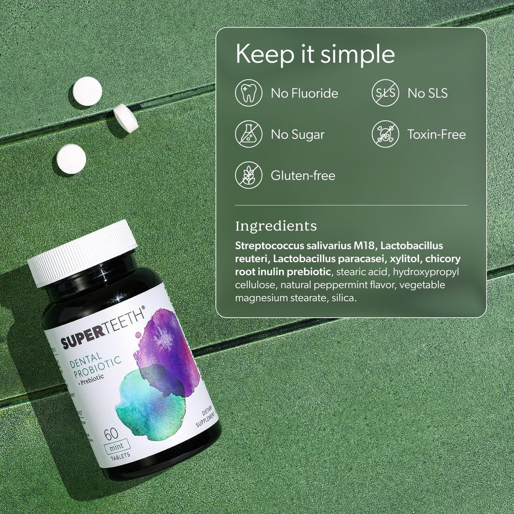 SuperTeeth Oral Probiotics Chewables for Fresh Breath

