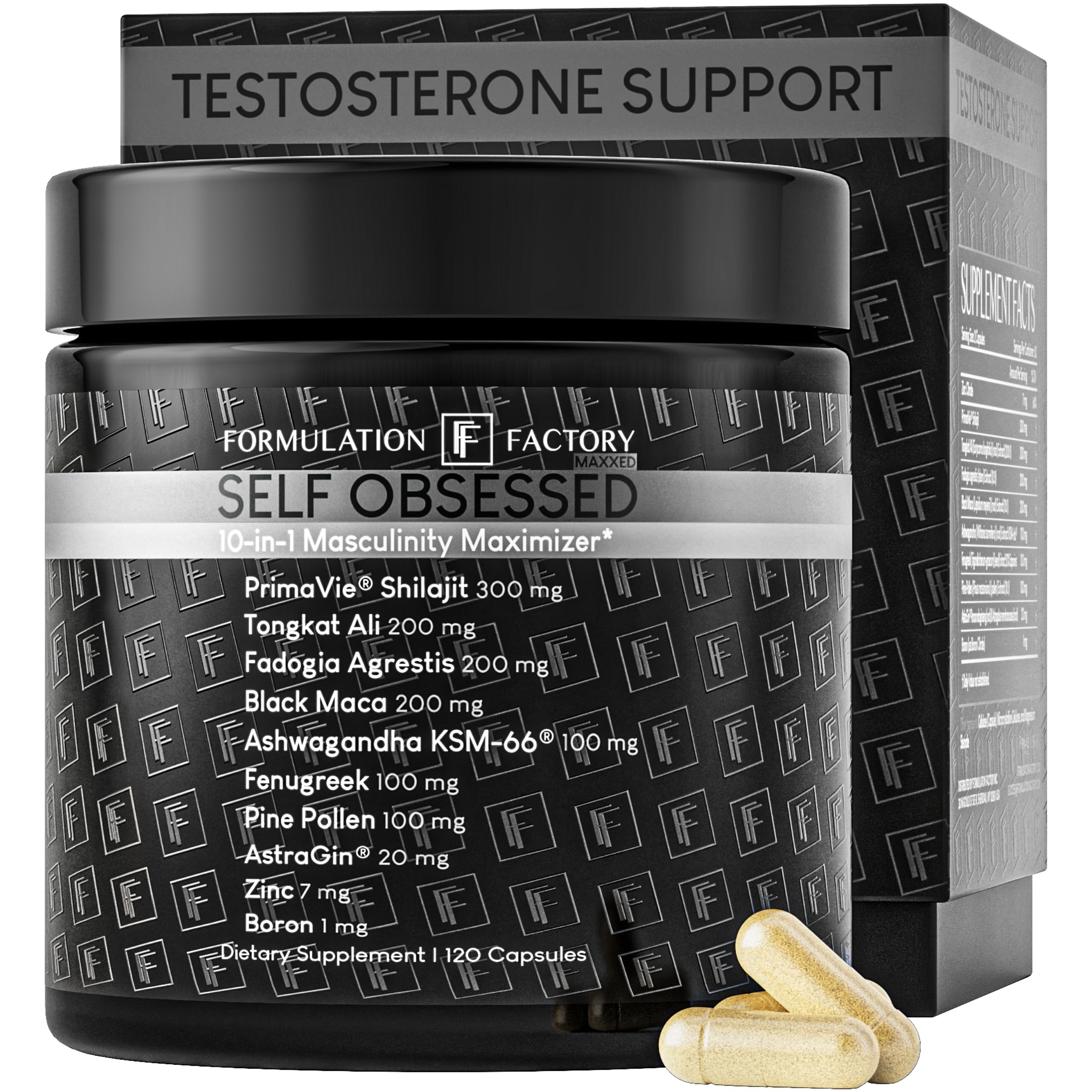 Formulation Factory Self Obsessed 10-in-1 Natural Testosterone Booster for Men