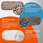 CLEANHOME Dust Mop with Washable Pads - Rotating Head

