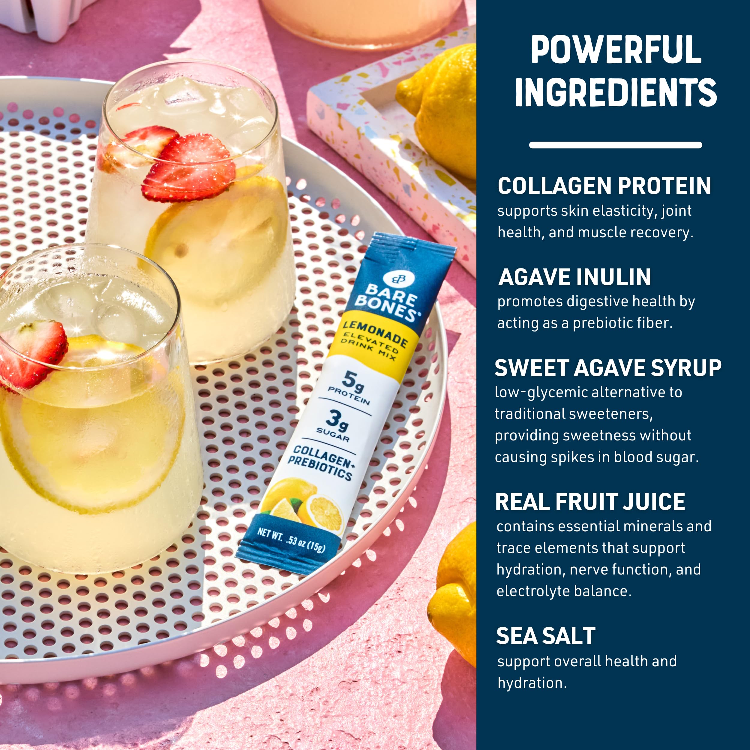 Bare Bones Collagen Drink Mix Sticks Gluten-Free

