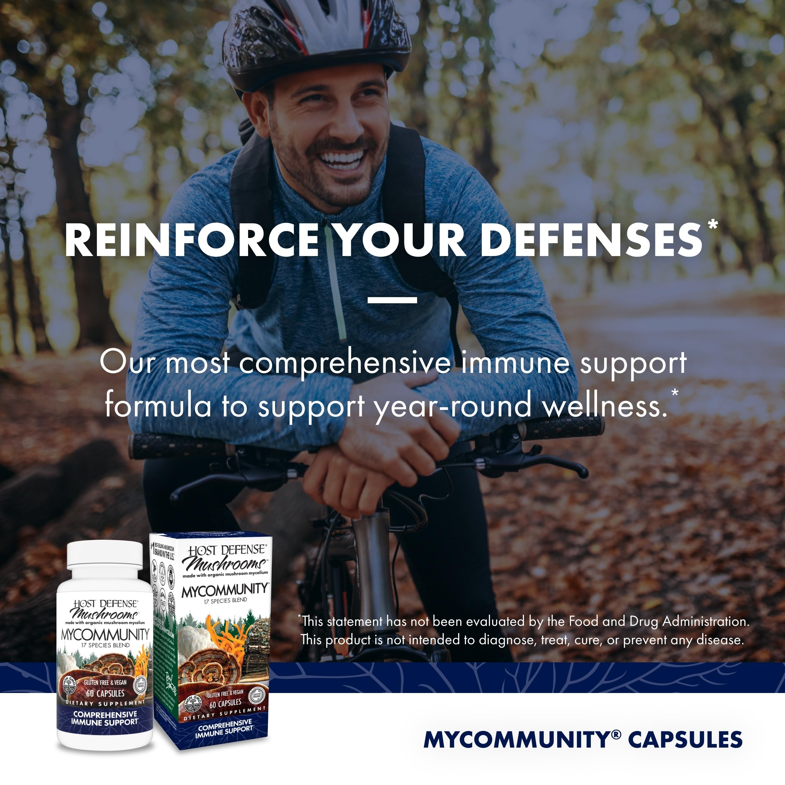 Mushroom Capsules by Host Defense MyCommunity for Immunity


