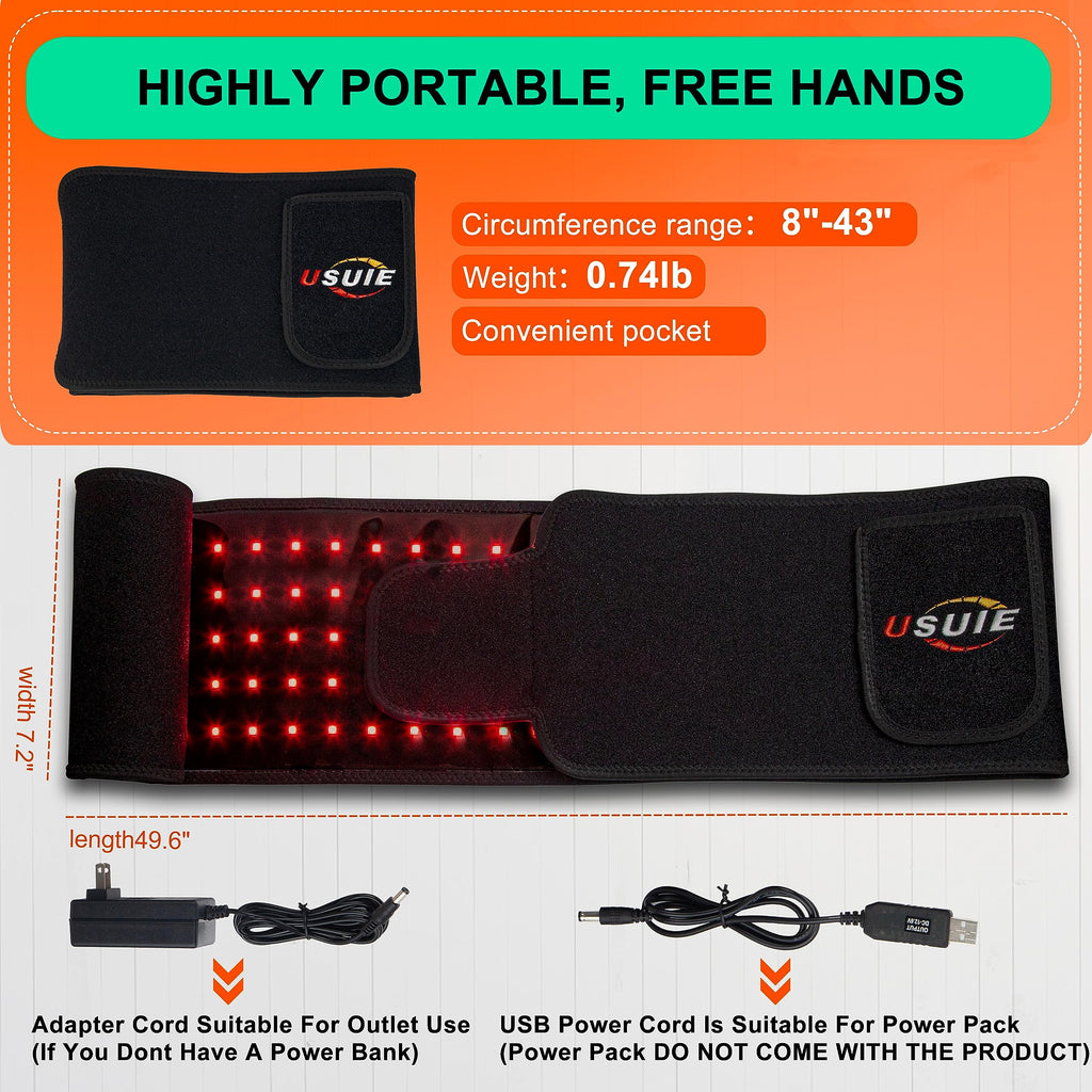 USUIE Red Light Therapy Belt Red & Infrared LED Therapy


