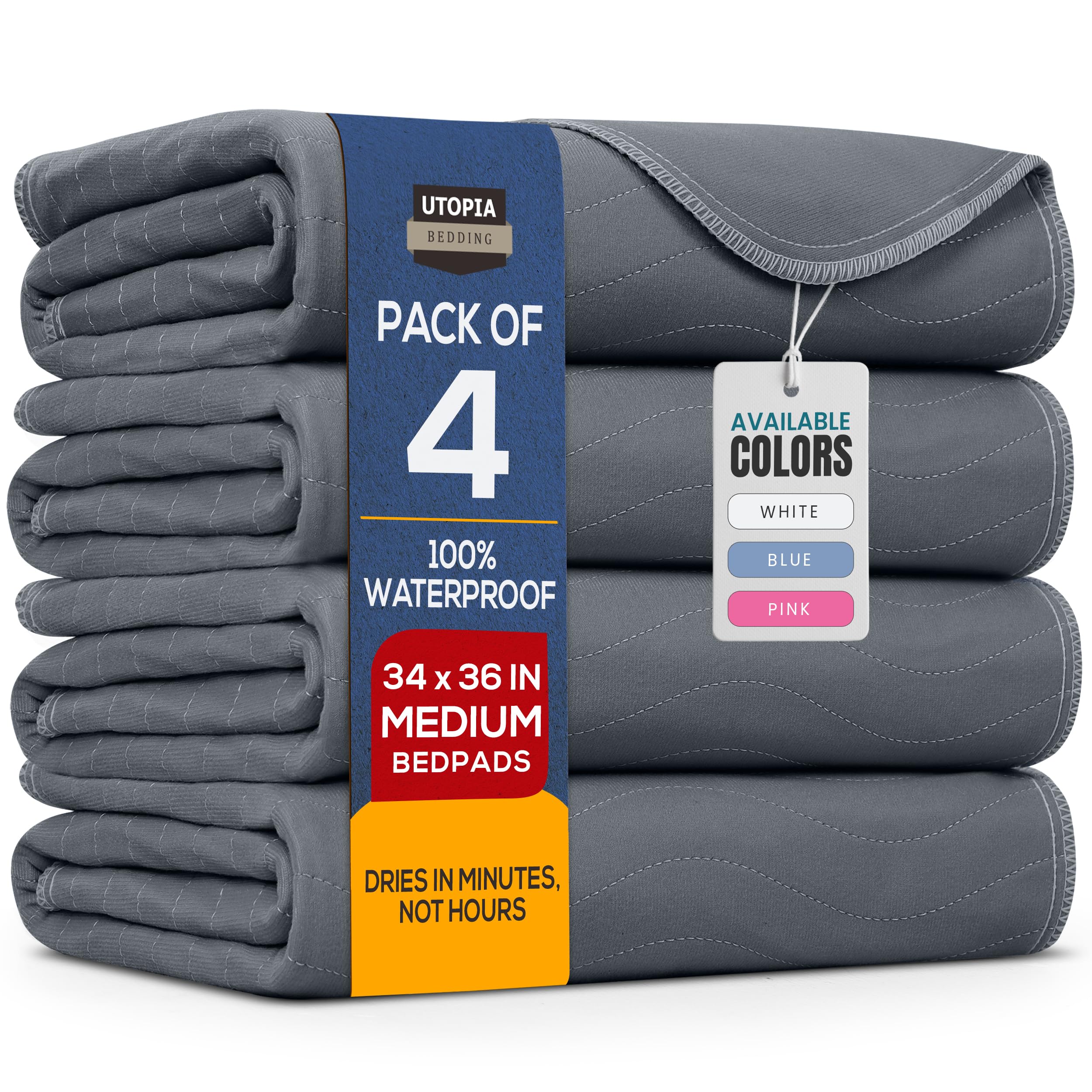 Utopia Bedding Washable Underpads - Reusable Waterproof Bed Pads
