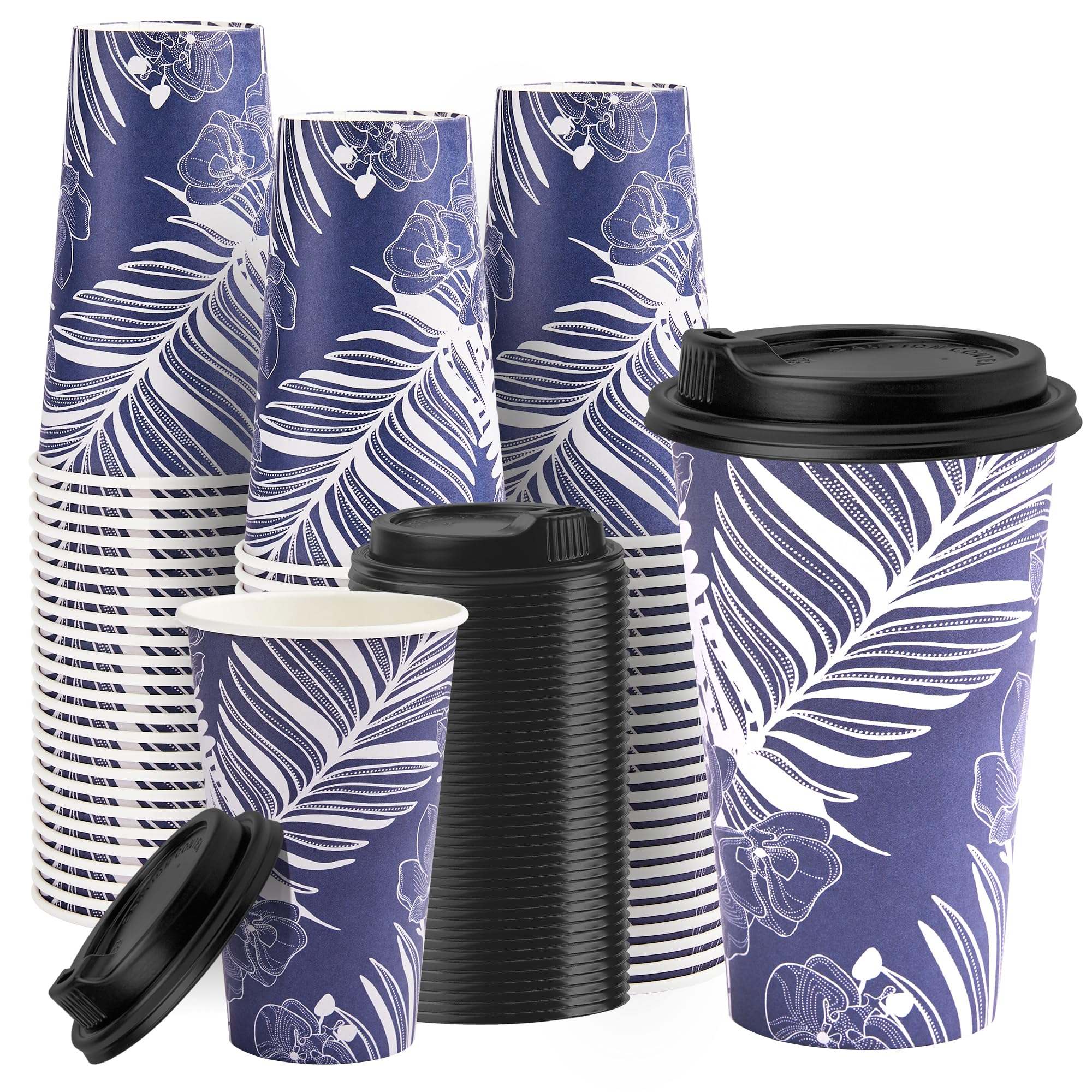 RACETOP Disposable Coffee Cups with Lids