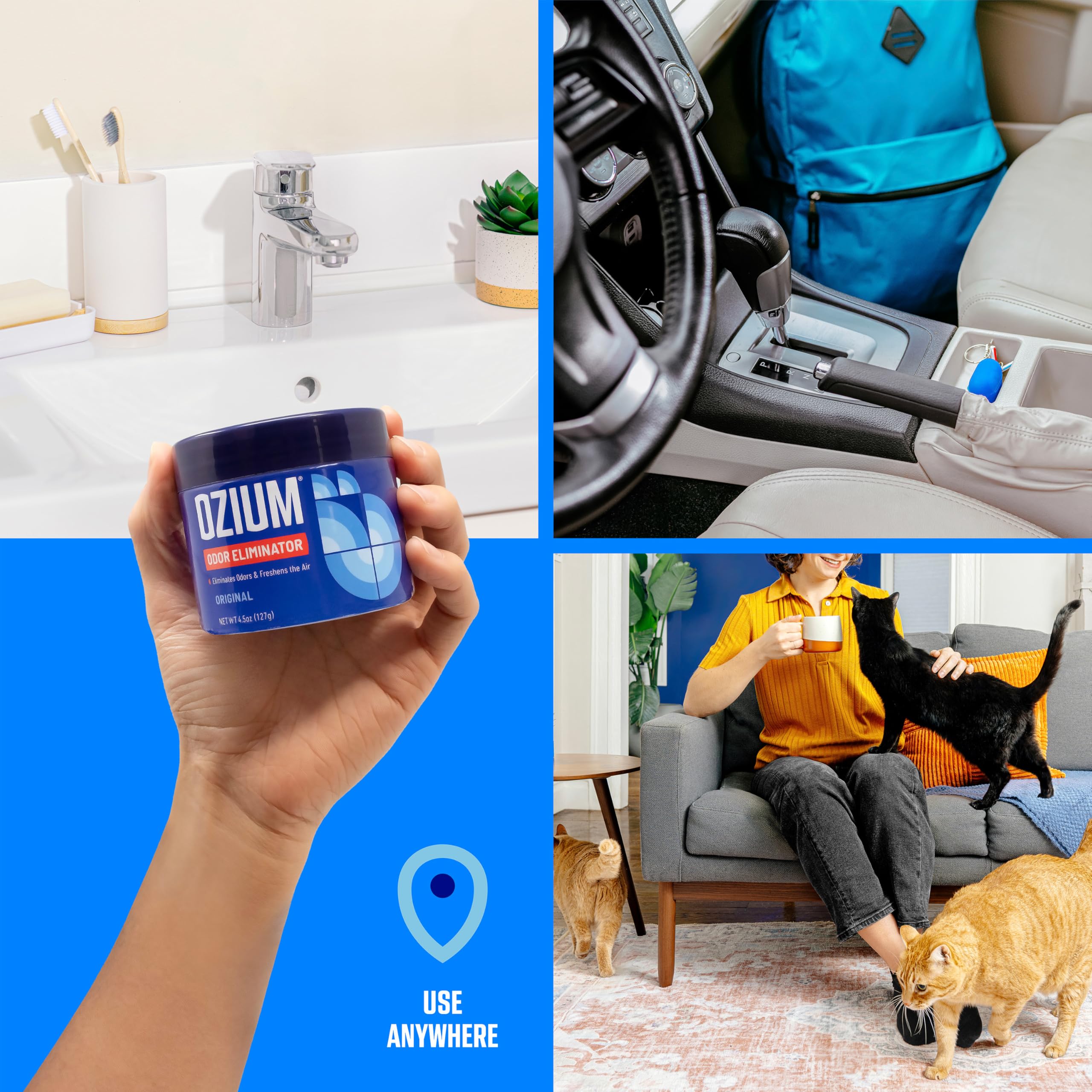Ozium Odor Eliminating Gel for Homes and Cars

