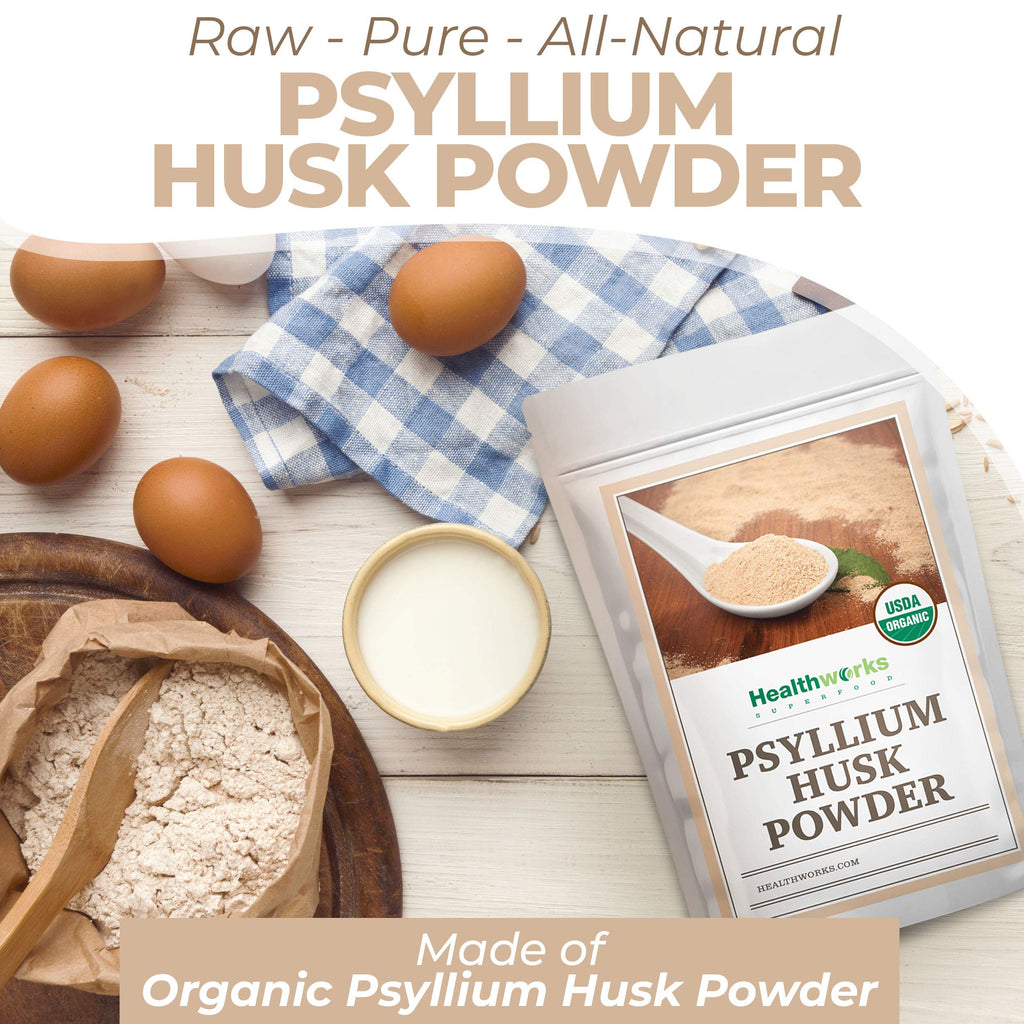 Healthworks Psyllium Husk Powder Organic - Fiber Support

