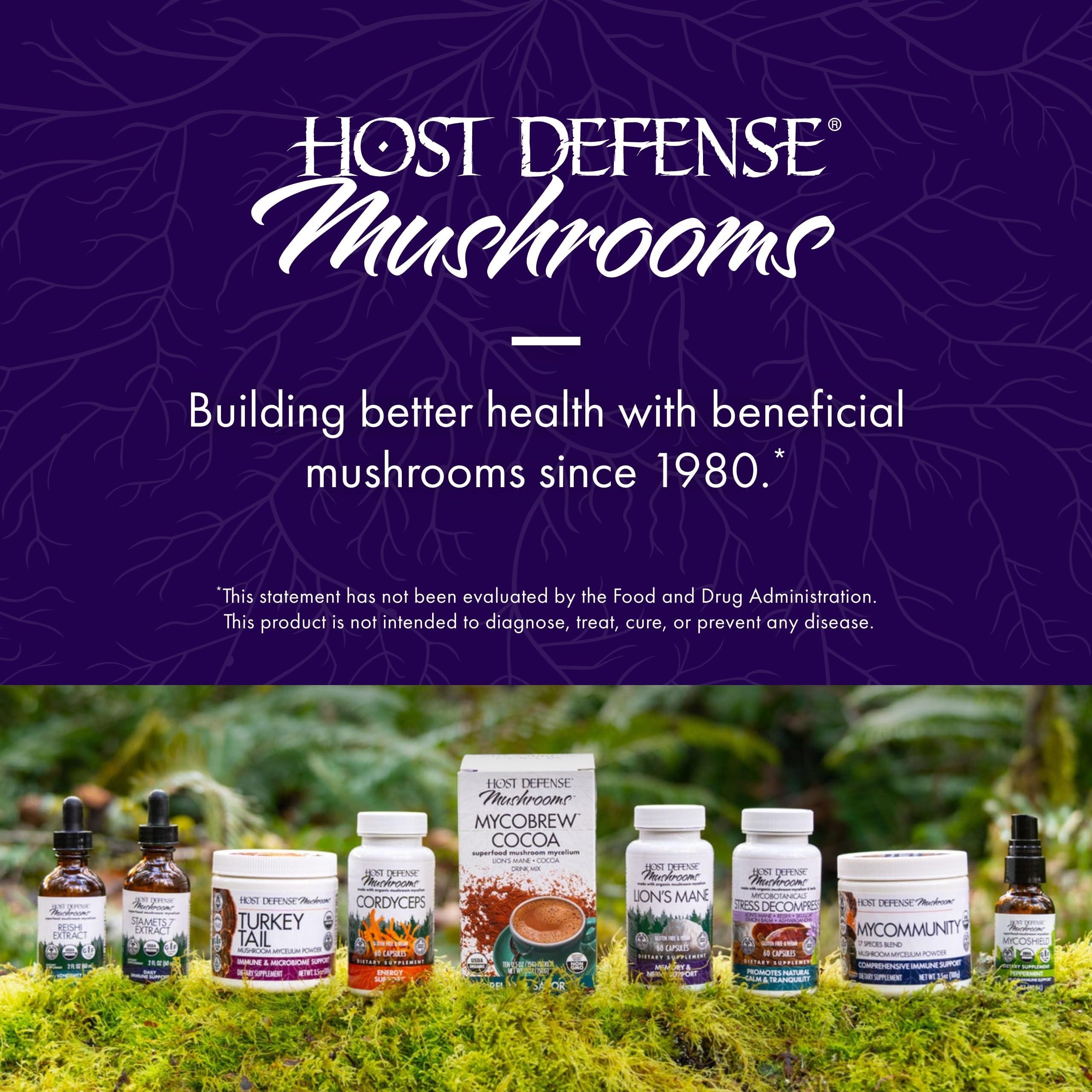 Brain Capsules by Host Defense – Lion's Mane, Reishi & Cordyceps

