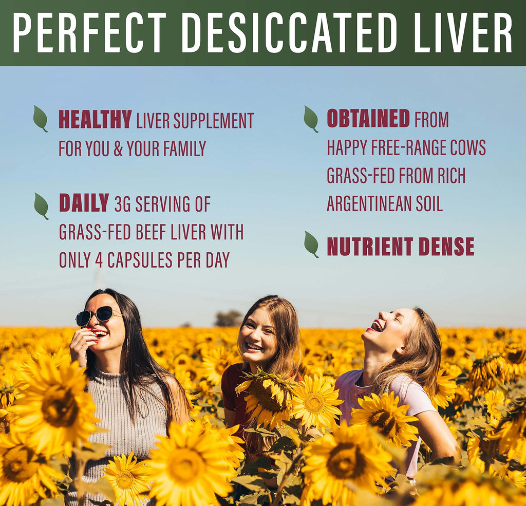 Perfect Supplements Desiccated Beef Liver Capsules Grass-Fed

