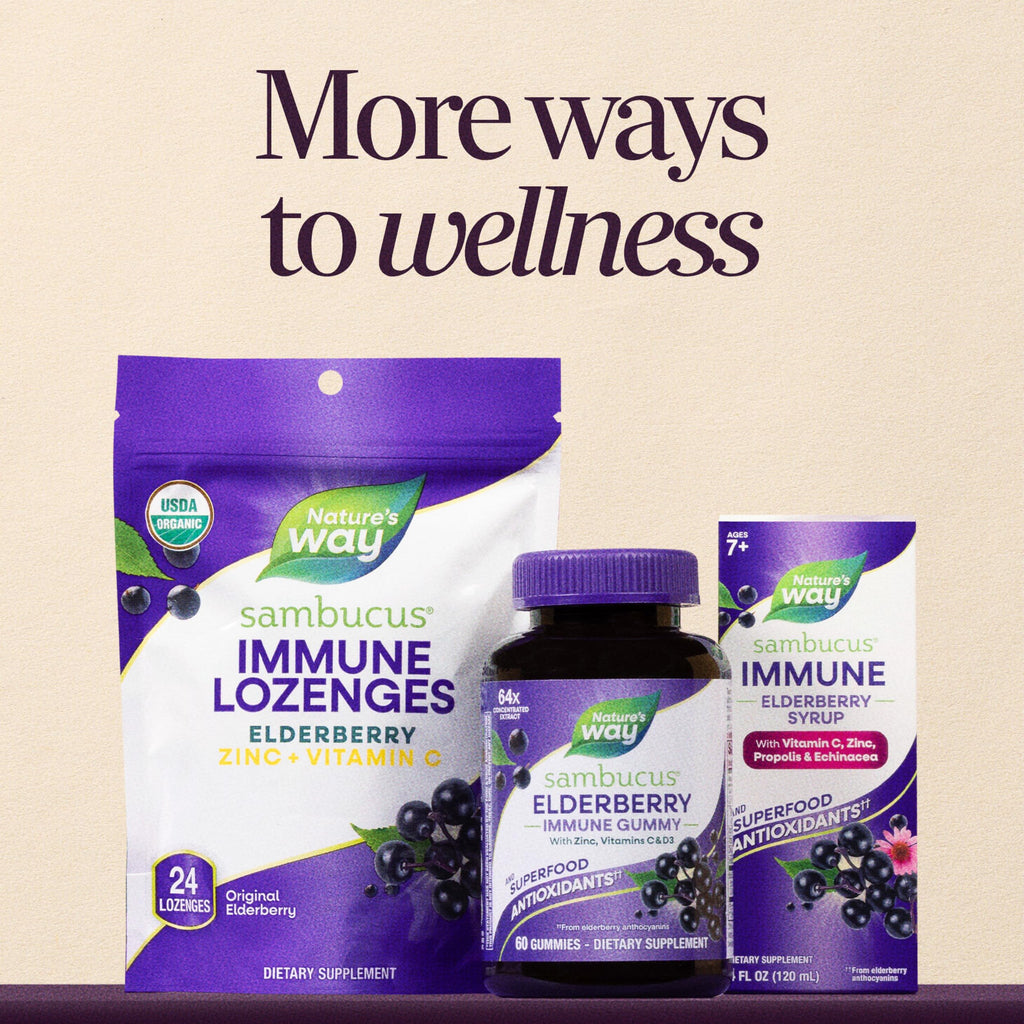 Nature's Way Sambucus Elderberry Gummies Immune Support


