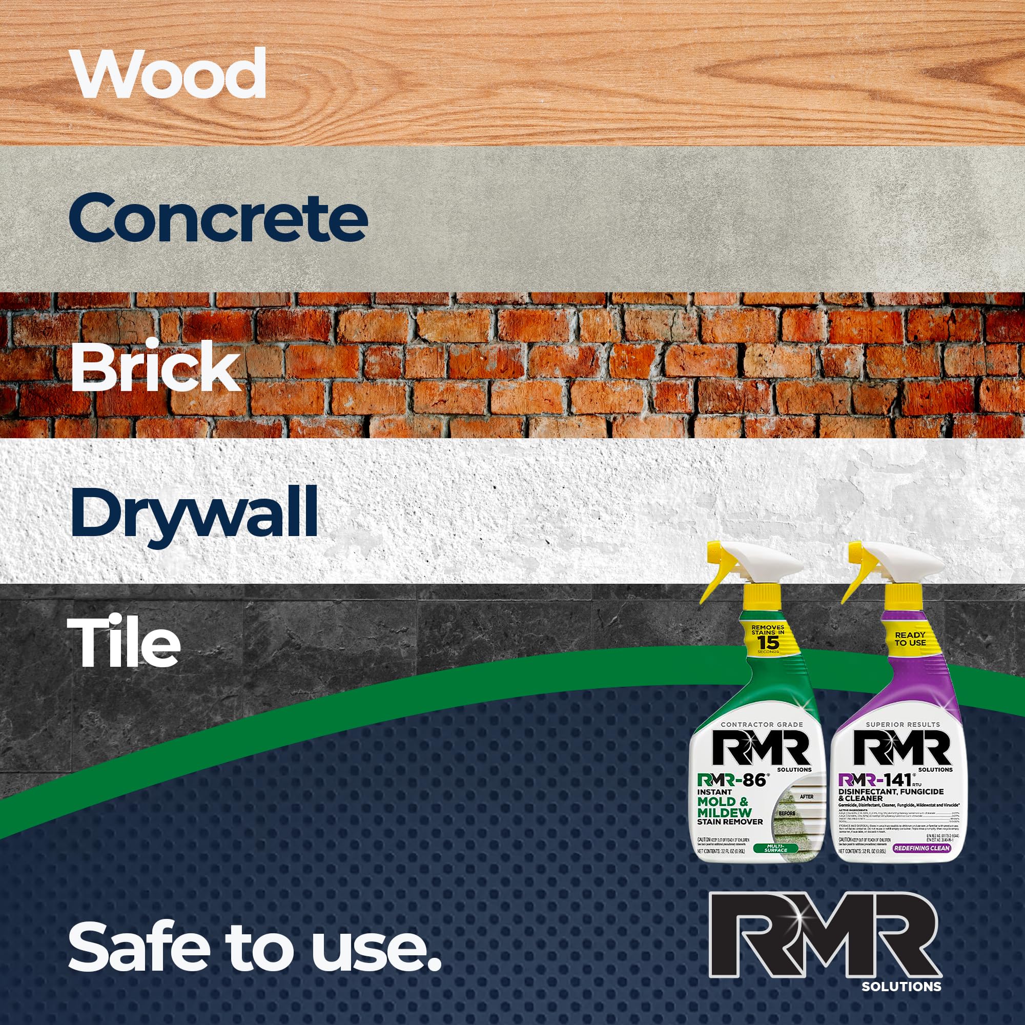RMR Brands Mold & Mildew Removal Kit | Disinfectant Spray

