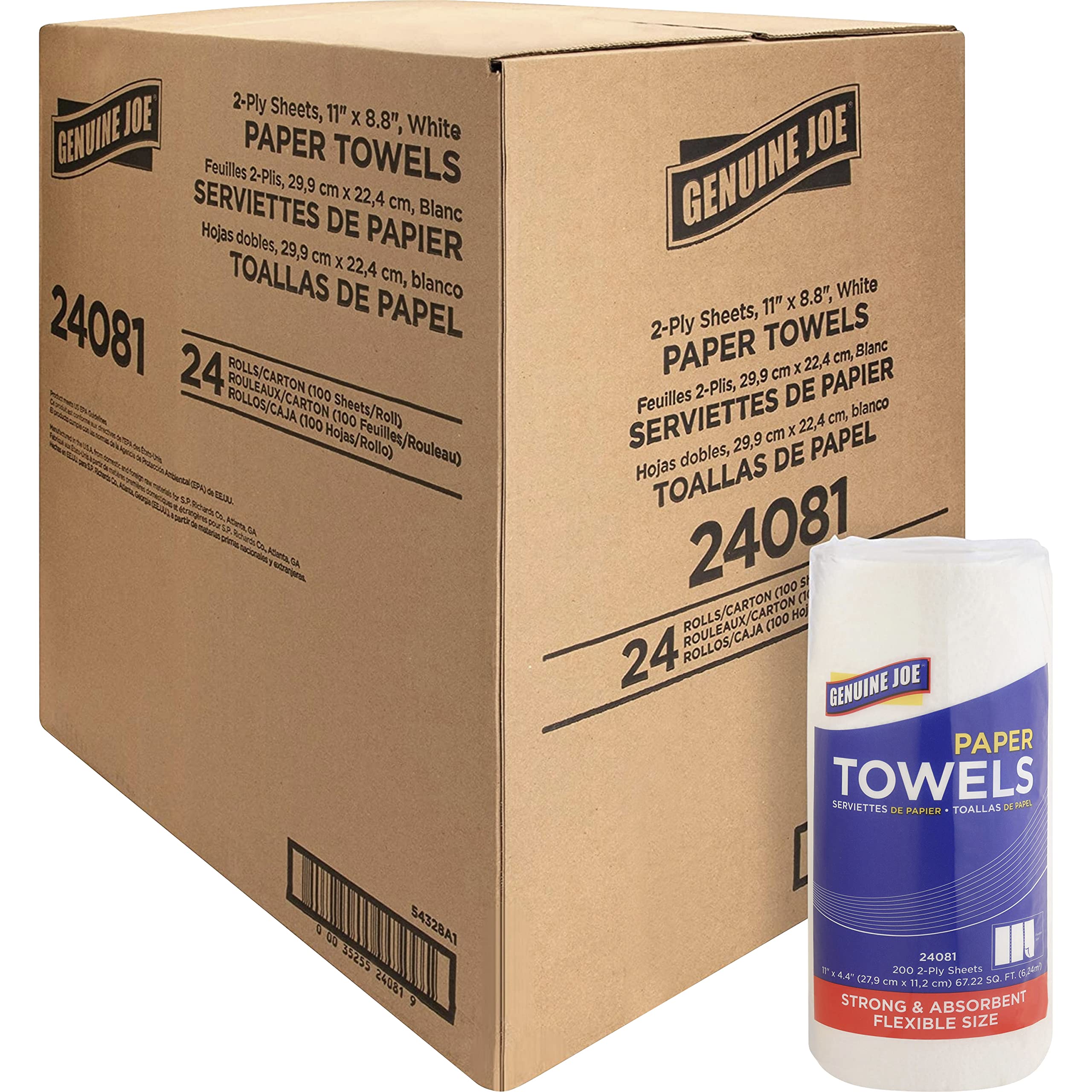 Genuine Joe Paper Towels - Perforated Sheets

