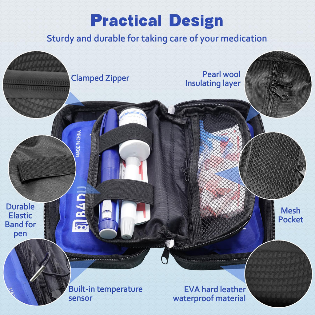 Insulin Cooler Travel Case with Digital Display TSA Approved


