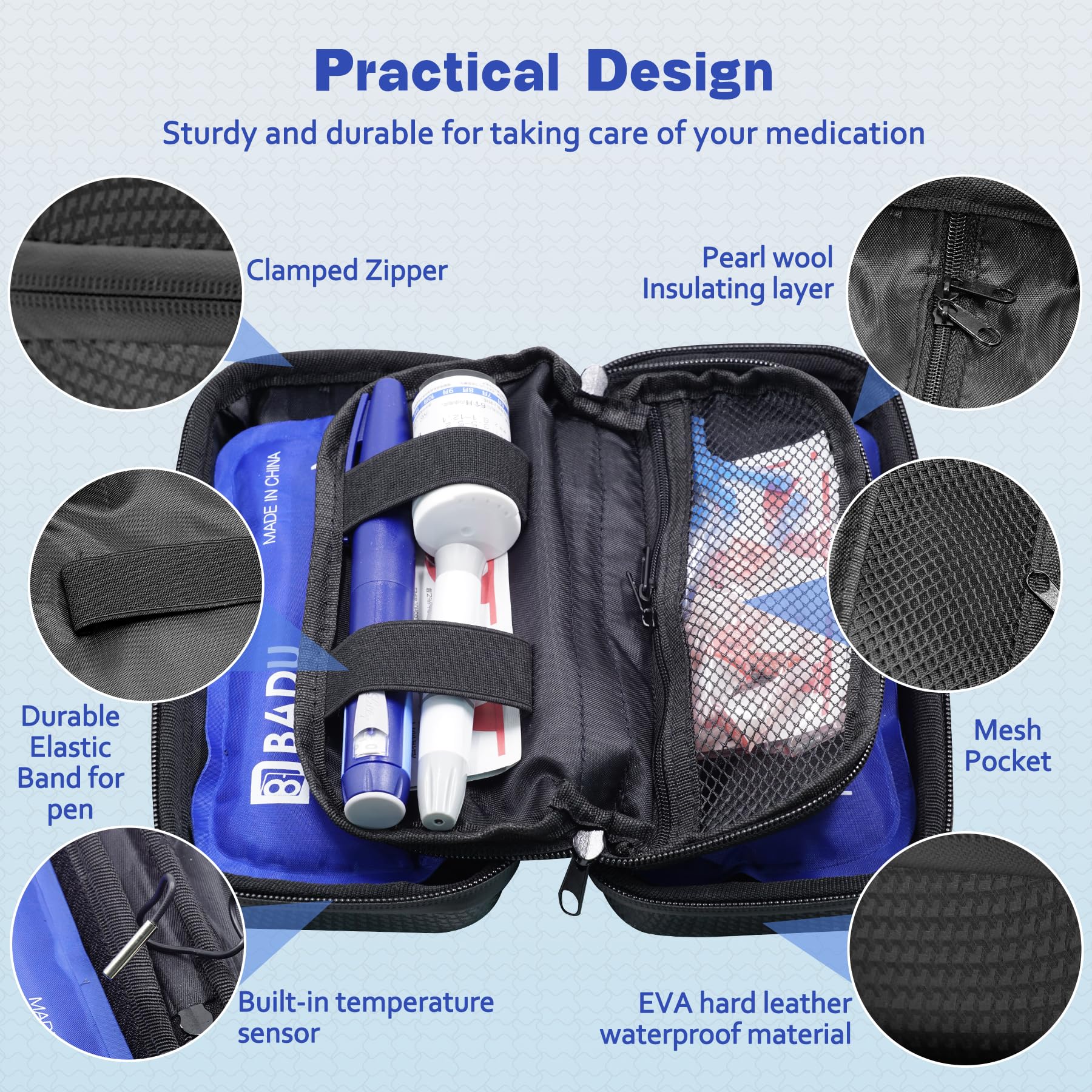 Insulin Cooler Travel Case with Digital Display TSA Approved

