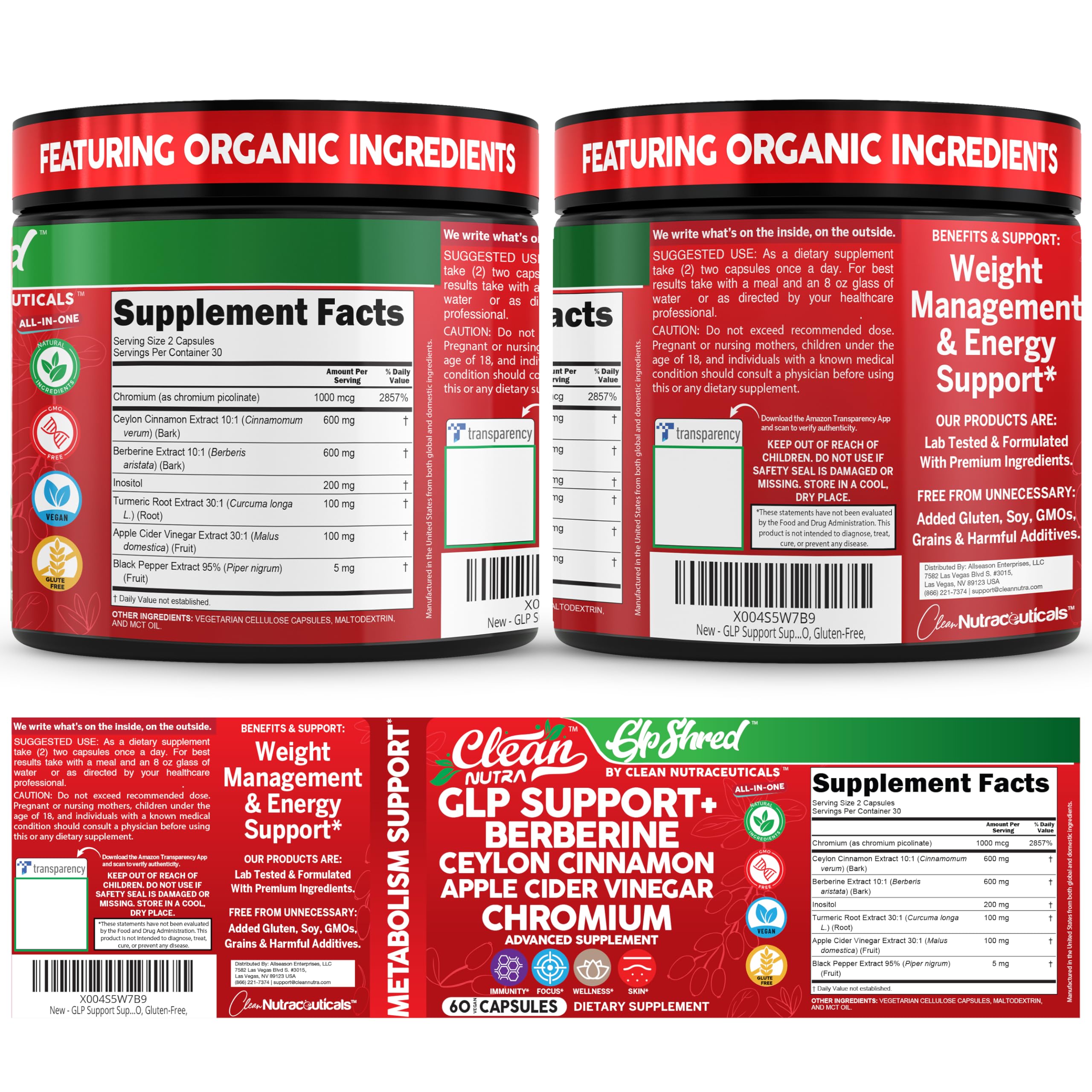 Clean Nutra Digestive Health Berberine Cinnamon

