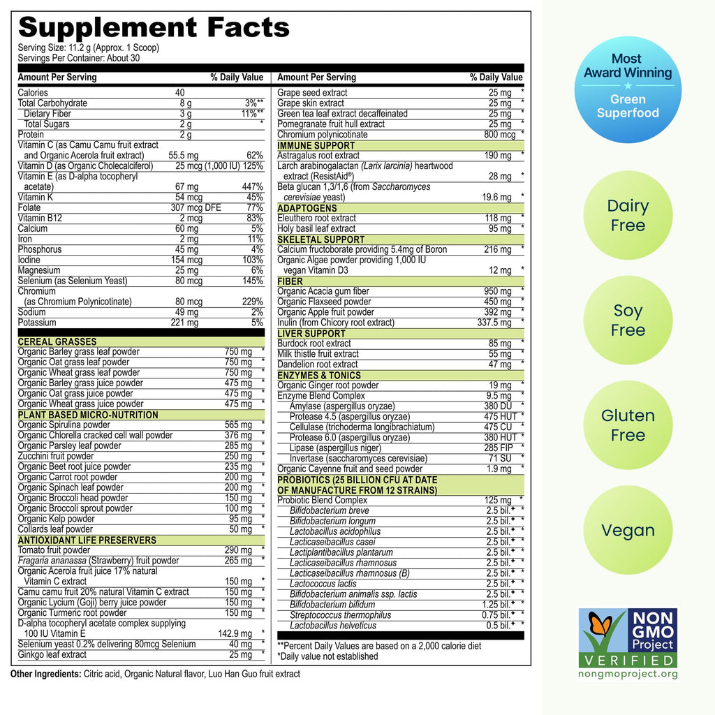 Vibrant Health Green Vibrance Plant-Based Superfood

