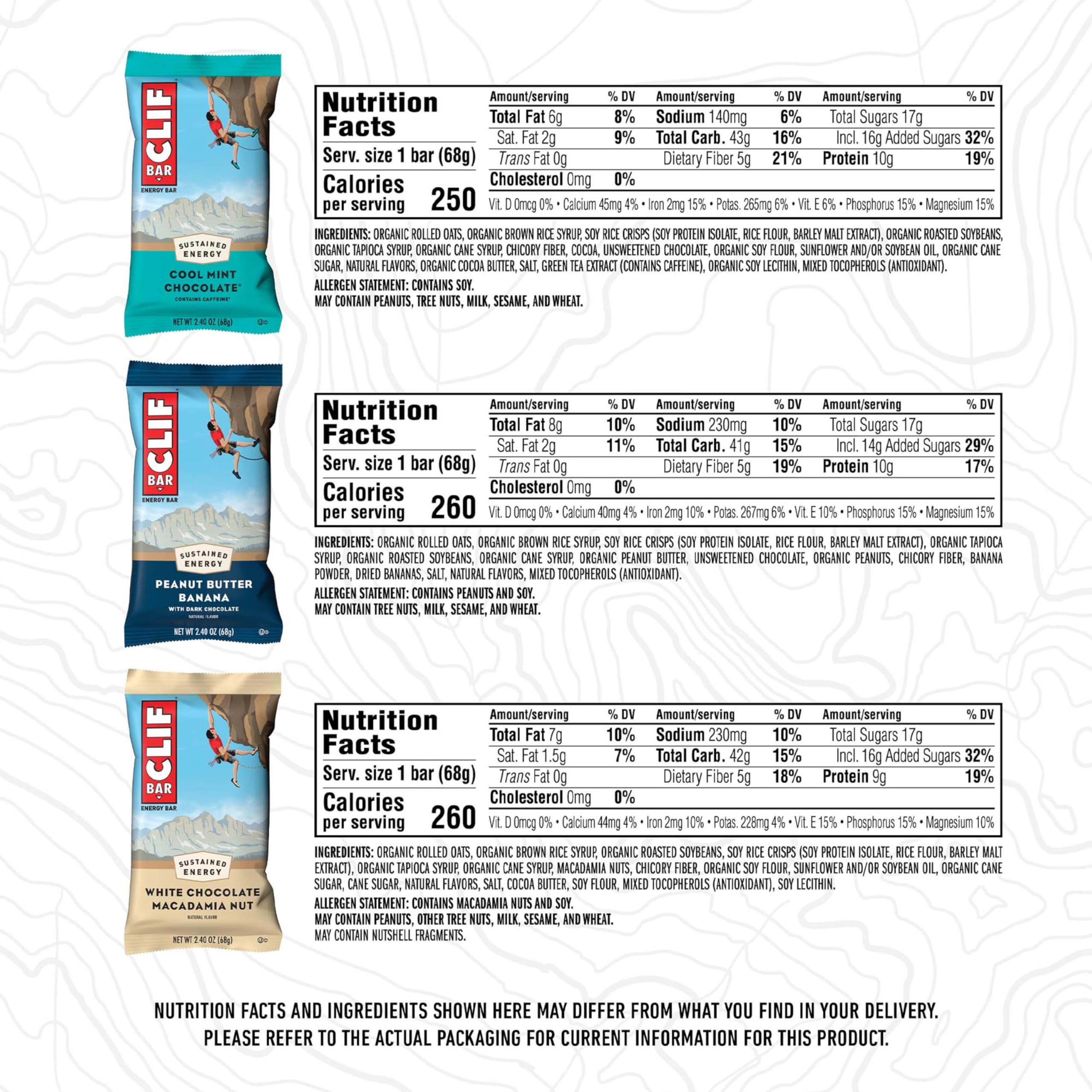 CLIF BAR Energy Bars - Plant-Based & Non-GMO

