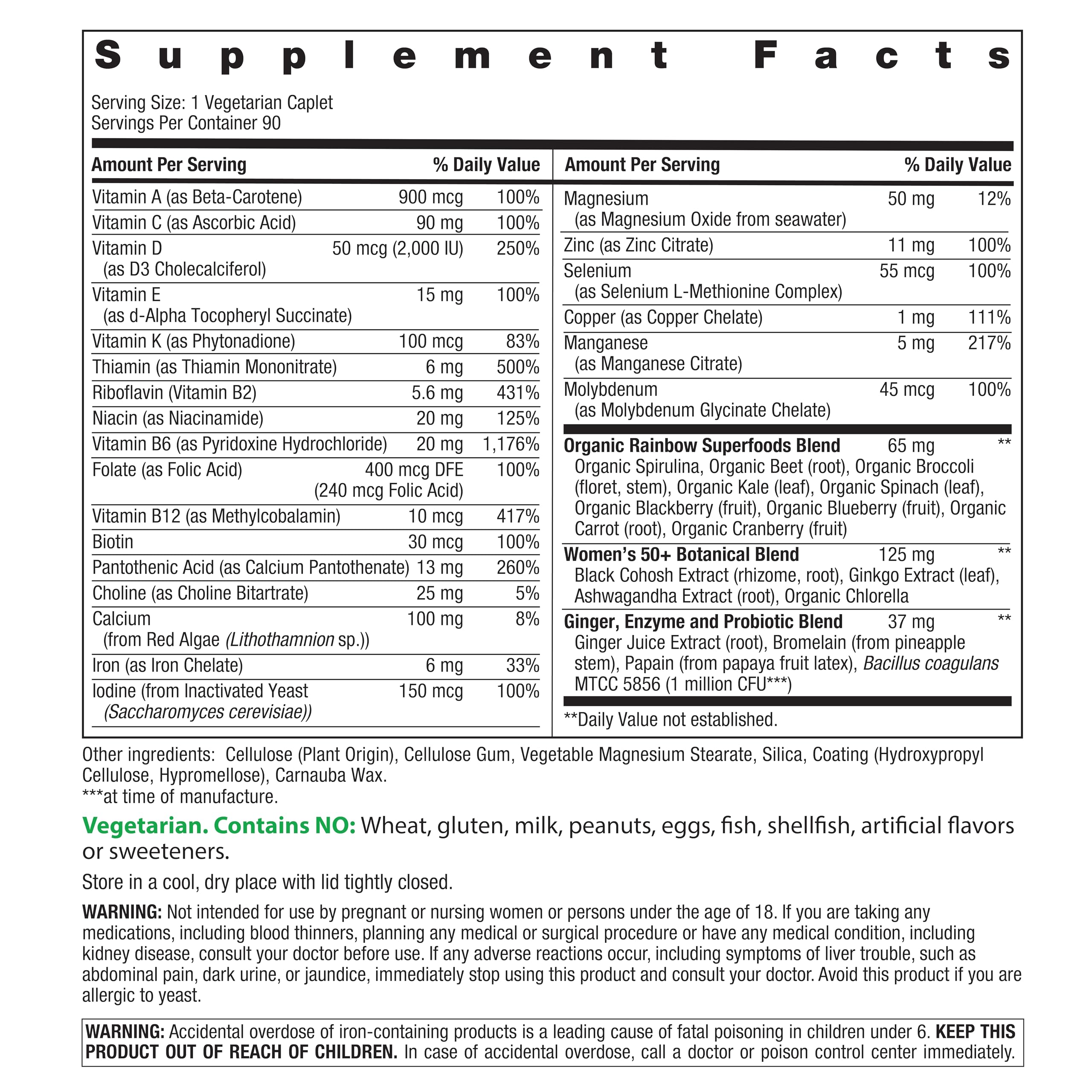 Rainbow Light Women's One+ Multivitamin for Menopause

