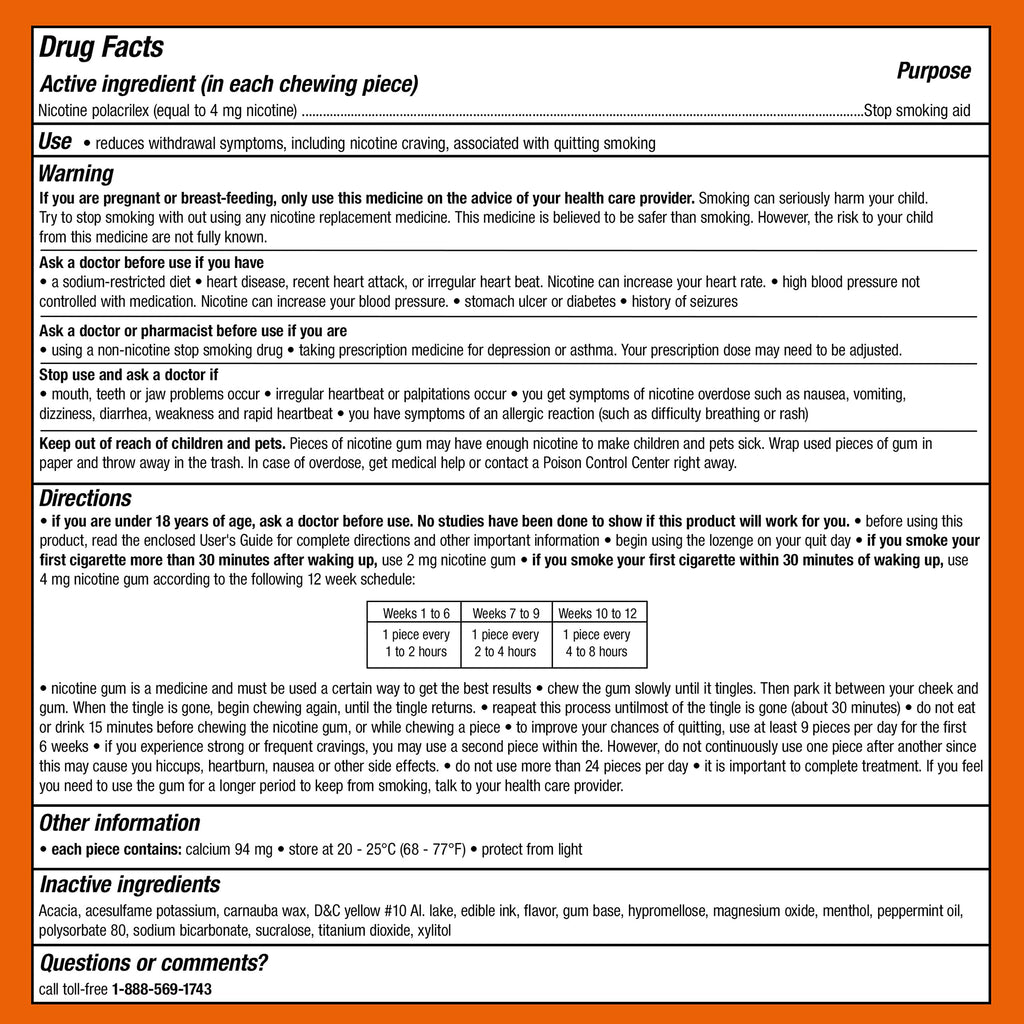 Nicorette Nicotine Gum Stop Smoking Aid – OTC NRT

