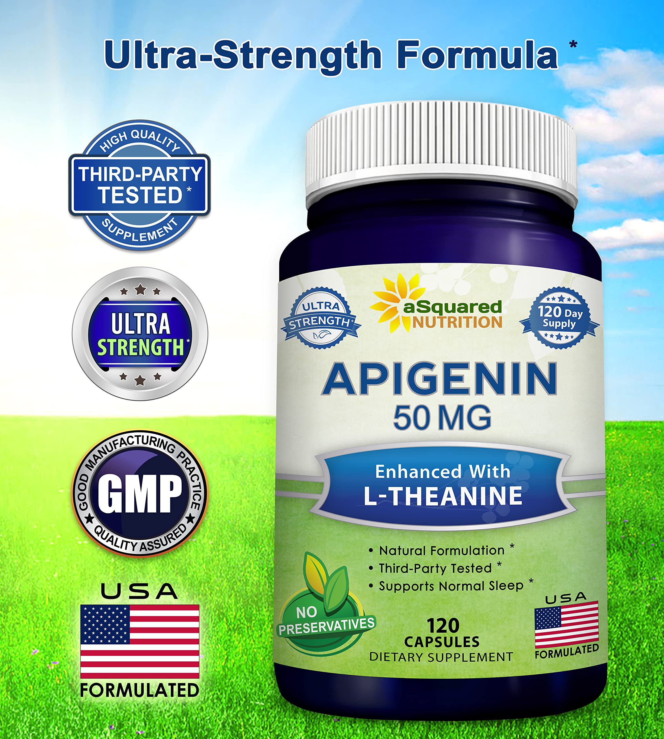 aSquared Nutrition Apigenin & L-Theanine Sleep Support

